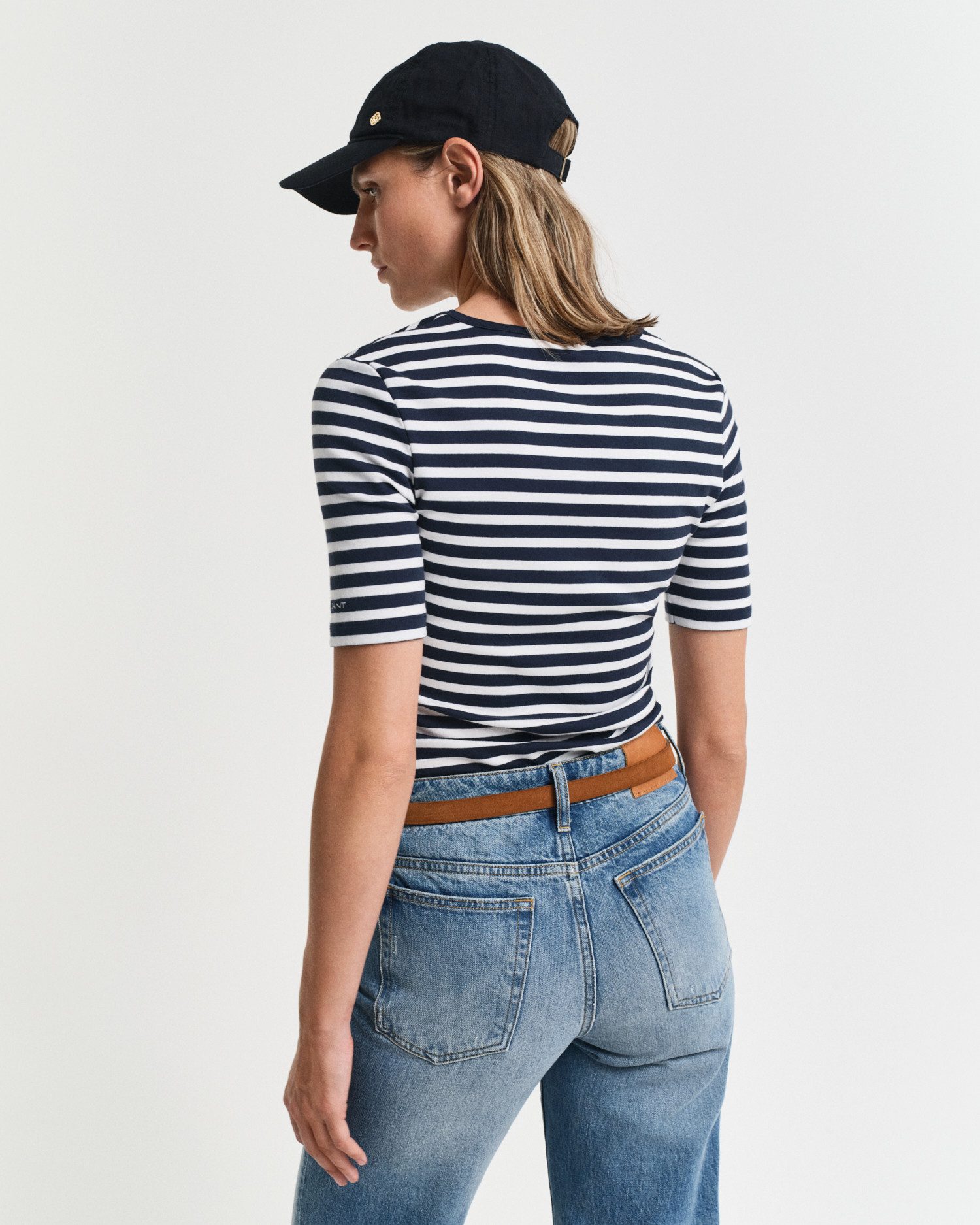 Gant T-shirt SLIM STRIPED 1X1 RIBBED KA T-SHIRT