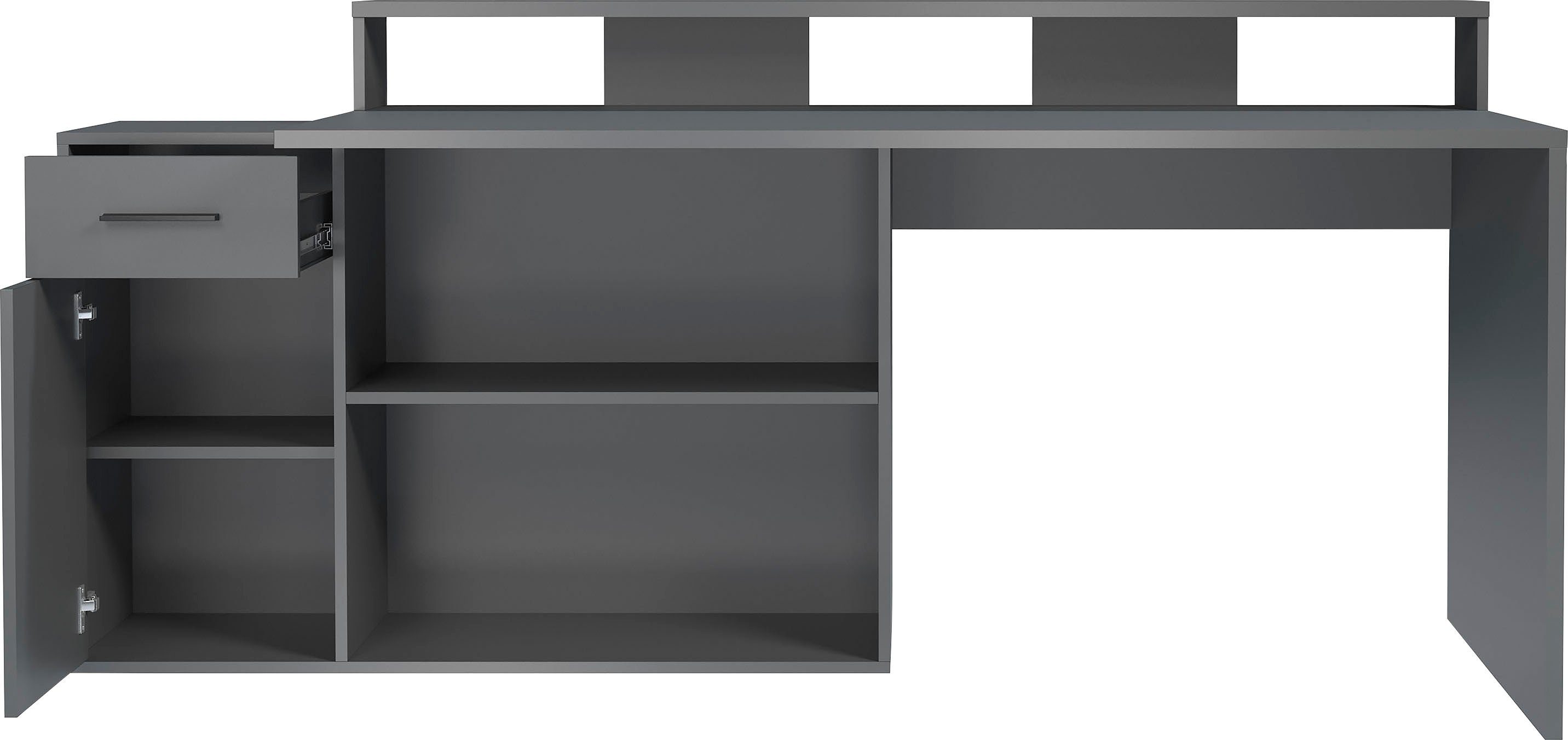 INOSIGN Bureau CHESTER Gamingtafel met lowboard - werktafel afmetingen (B/D/H) 160/115/92 cm (2 stuks)