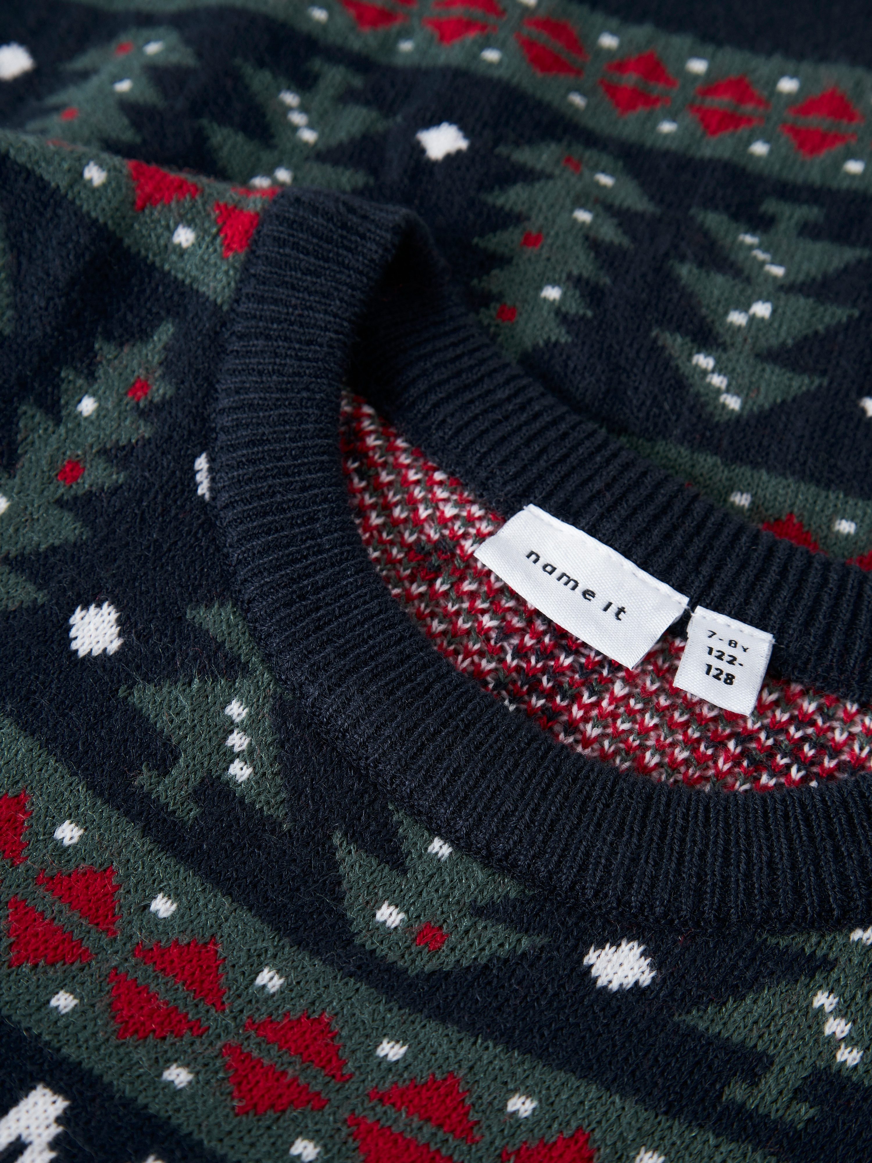Name It Kersttrui NKNRASTOKKA LS KNIT