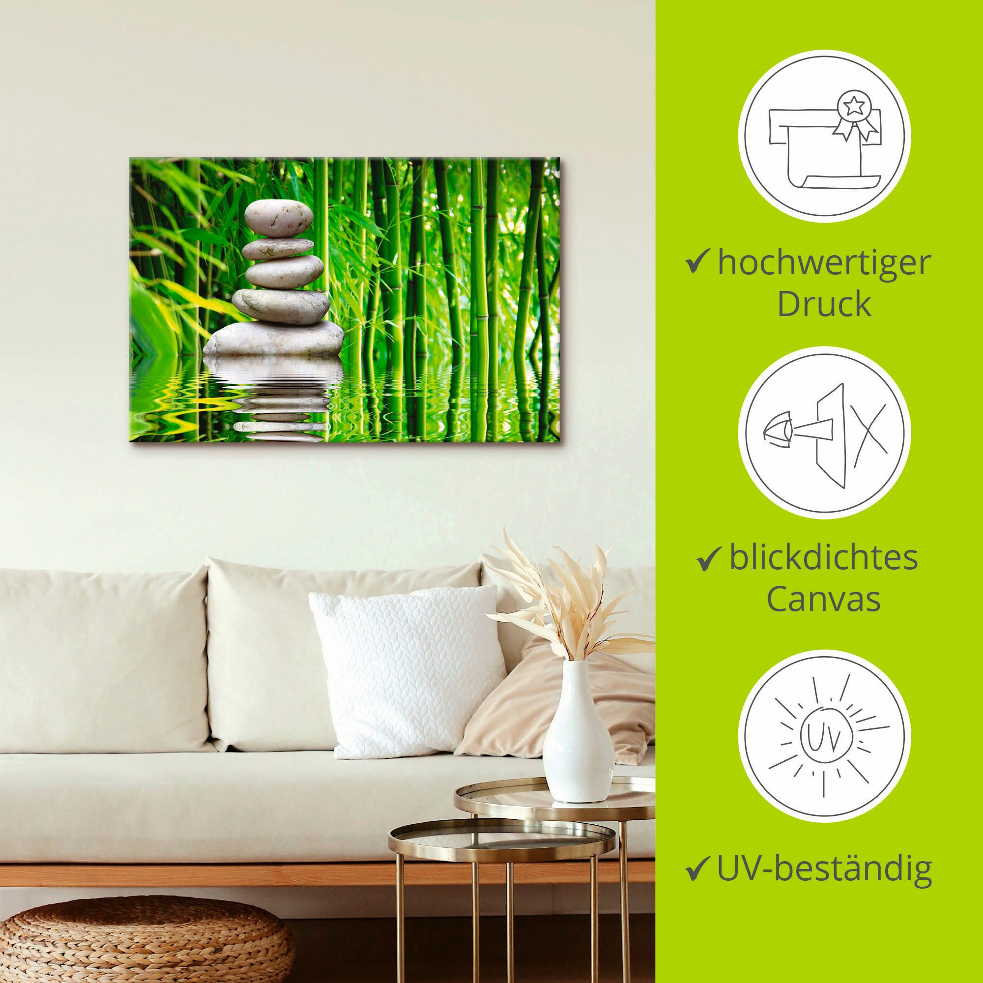 Artland Artprint op linnen Balance gespannen op een spieraam