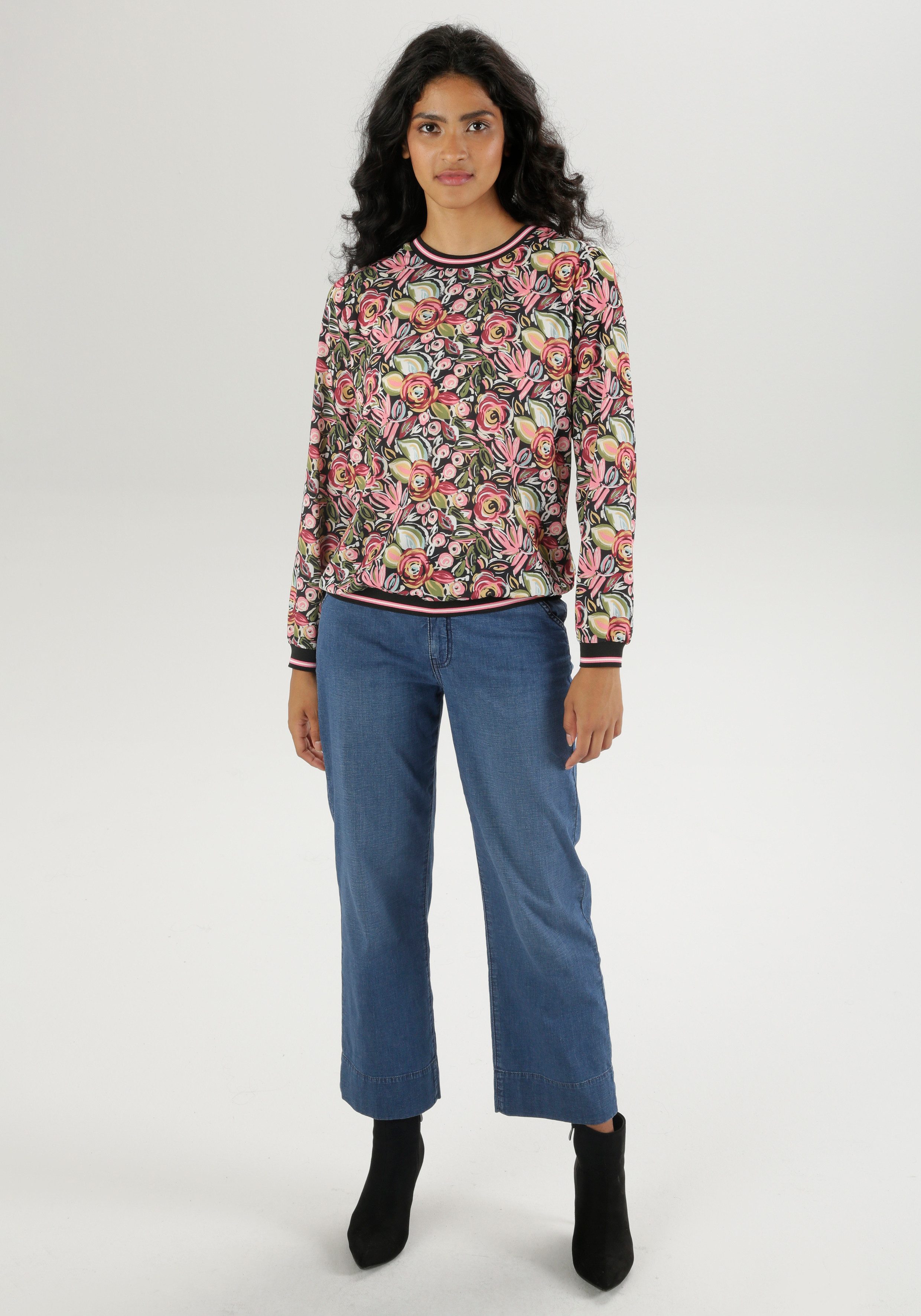 Aniston SELECTED Straight jeans met brede pijpen, reguliere taille