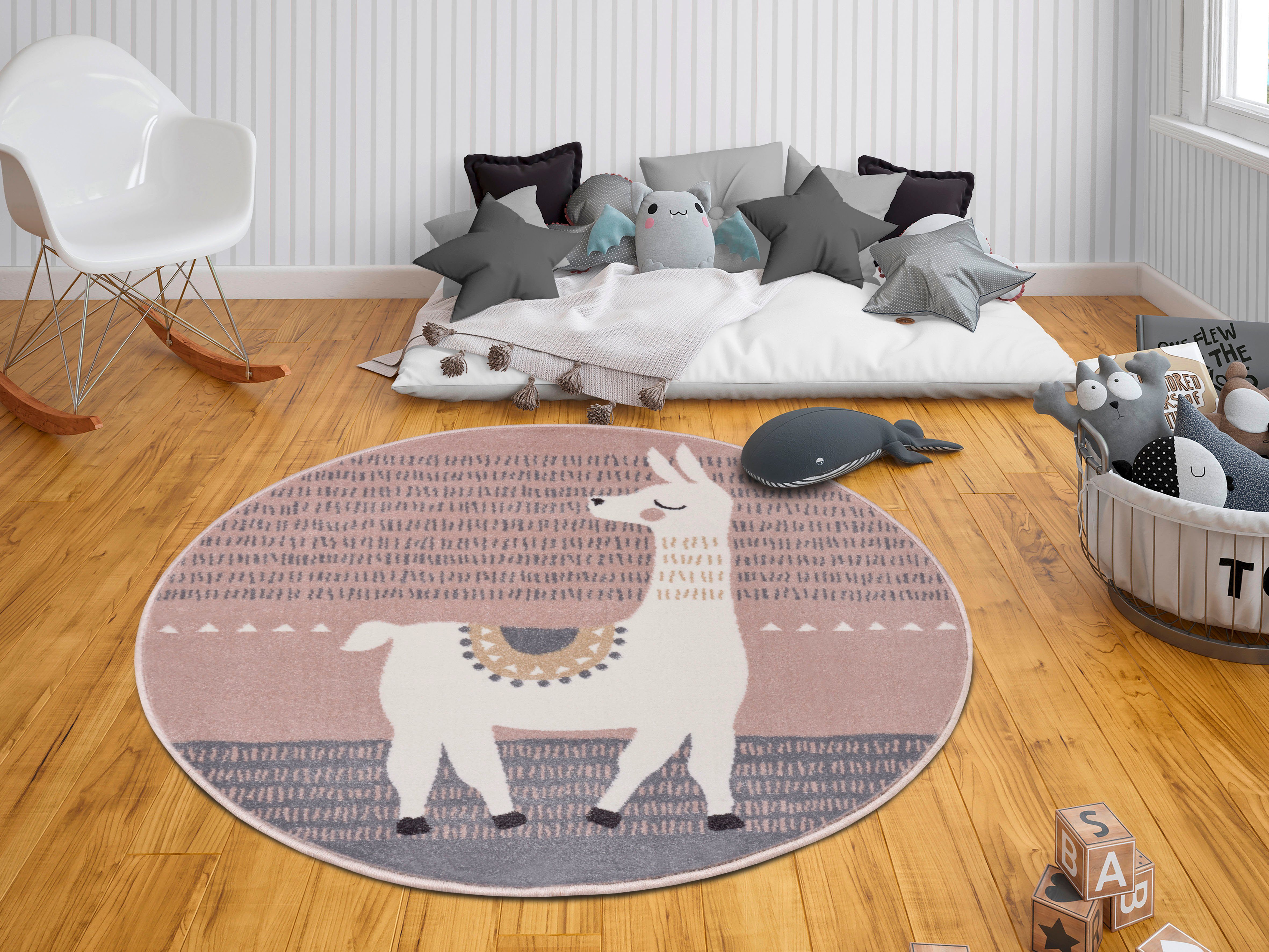 HANSE Home Vloerkleed Alpaca Dolly Kleurrijk ontwerp, speelmat, dieren, slijtvast