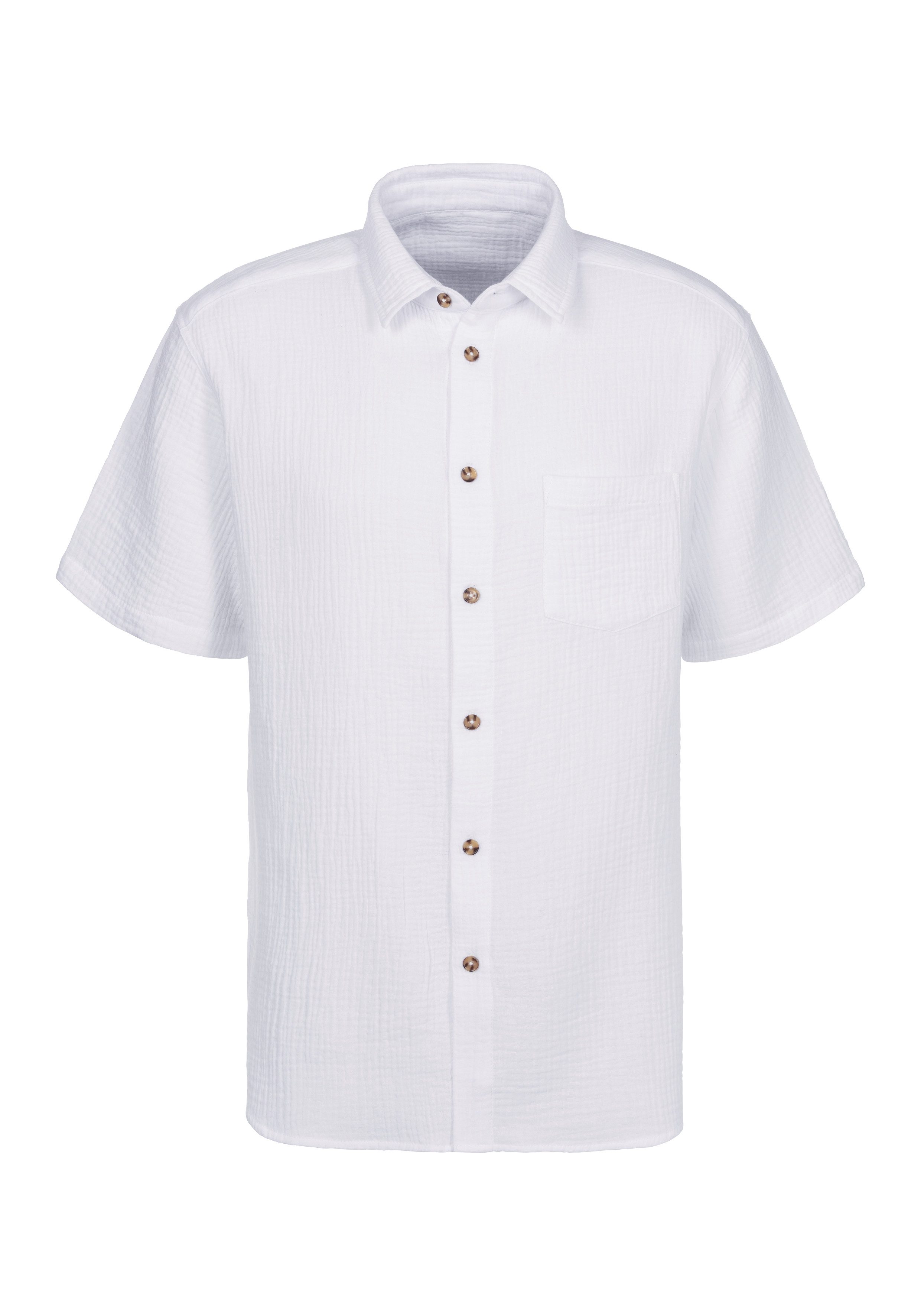 Beachtime Overhemd met korte mouwen Regular fit Korte mouw, vrijetijdshemd van mousseline