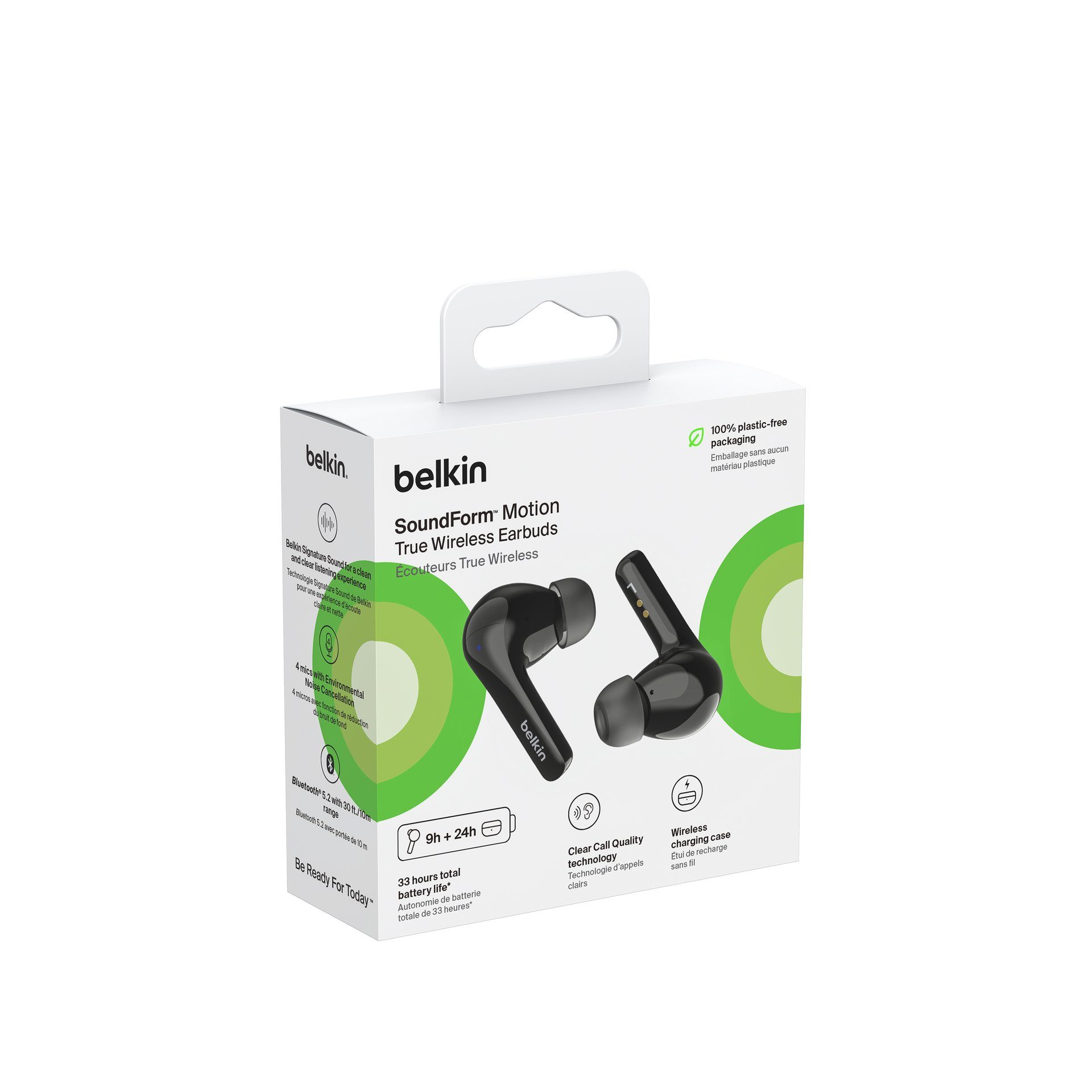 Belkin Draadloze in-ear hoofdtelefoon SOUNDFORM Motion True Wireless koptelefoon