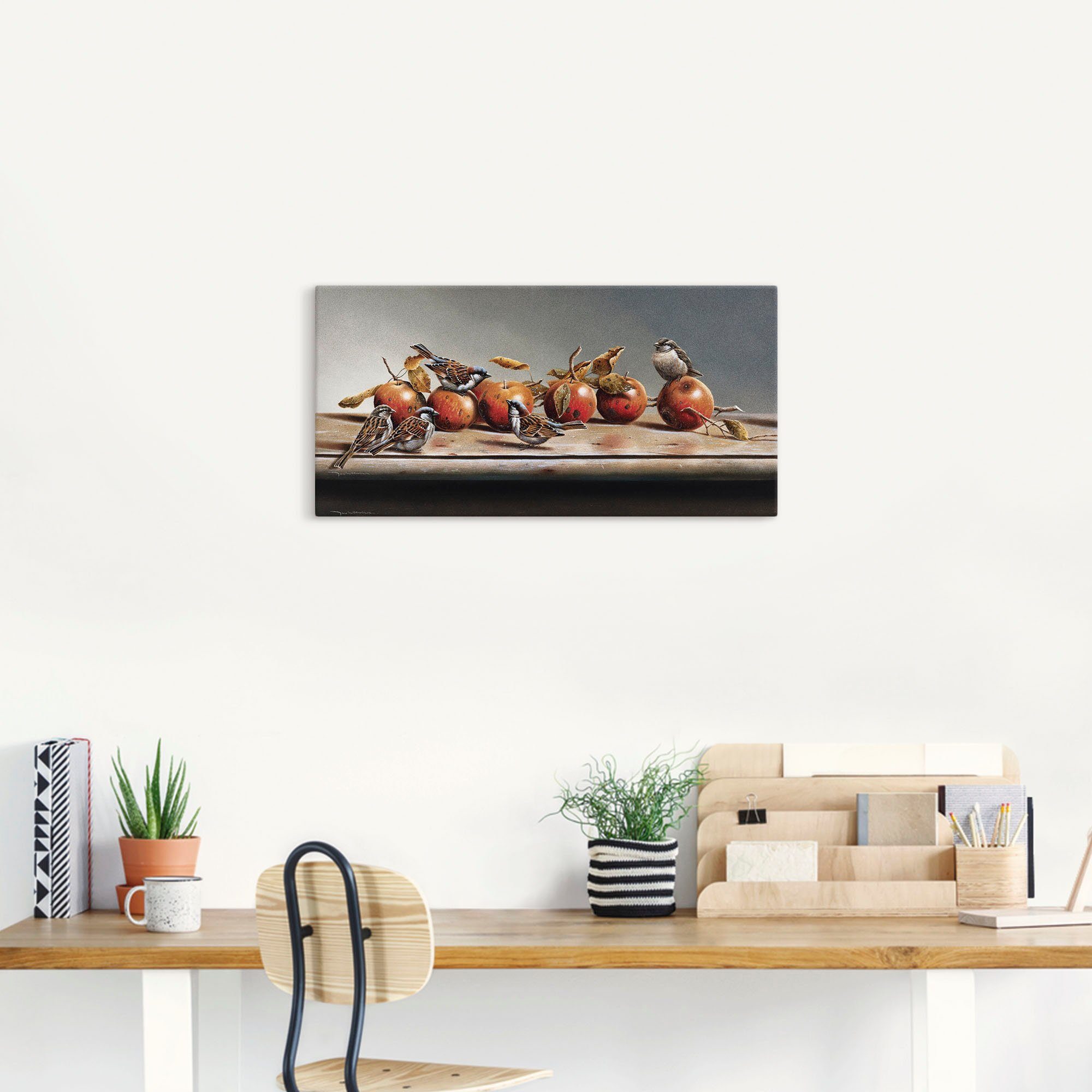 Artland Artprint op linnen Huis mussen II gespannen op een spieraam