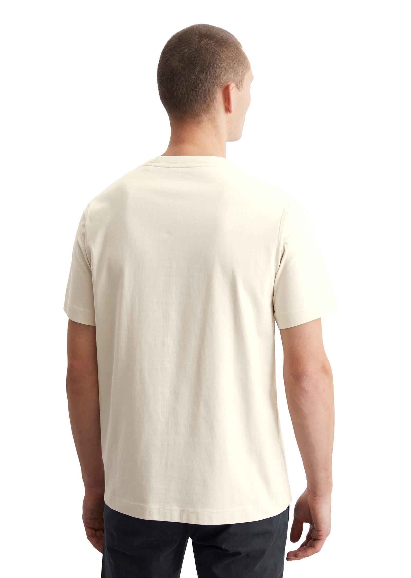 Marc O'Polo T-shirt een klein bescheiden logo in contrastkleur siert de borst