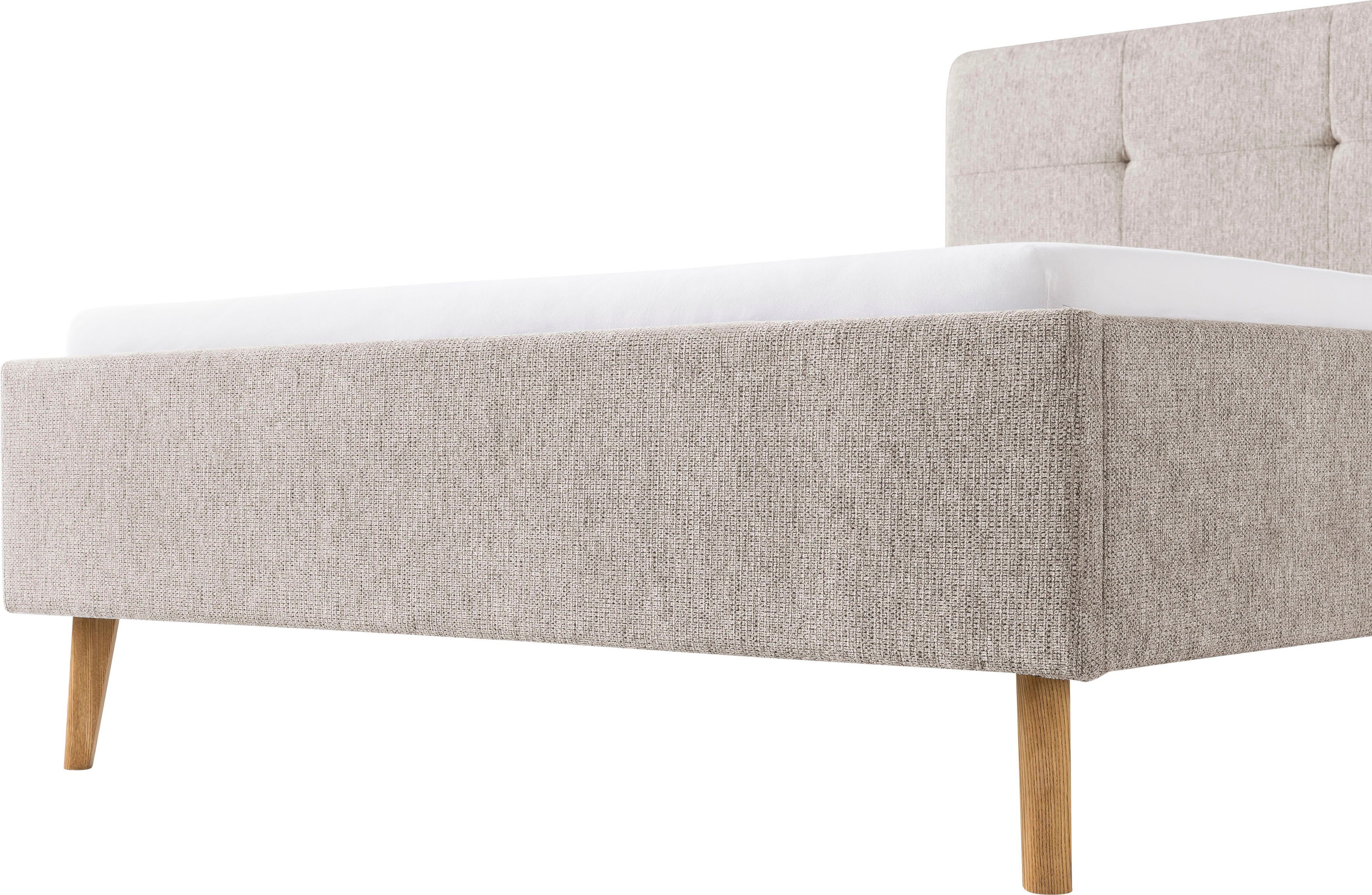meise.möbel Gestoffeerd bed Smart Hoofdbord met knoopdetails, verkrijgbaar in twee maten