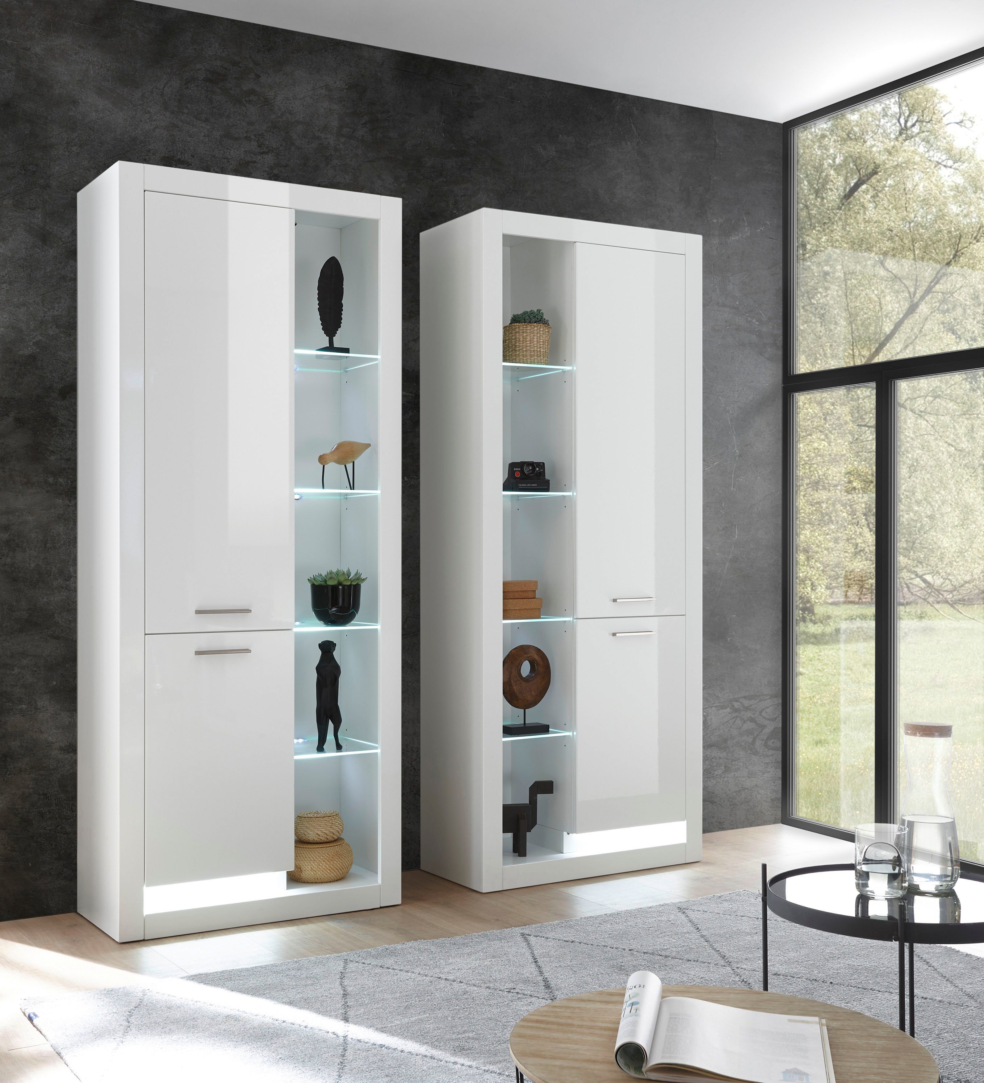 Places of Style Vitrinekast MERAN Hoogte ca. 196 cm