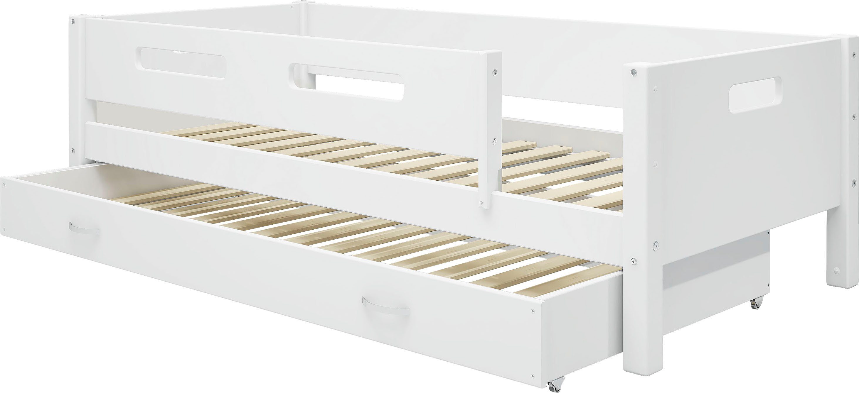 Thuka 1-persoonsledikant Nordic Kinderbed, Speelbed, Daybed, van de beste kwaliteit, stabiel, om te bouwen, met uitklapbed