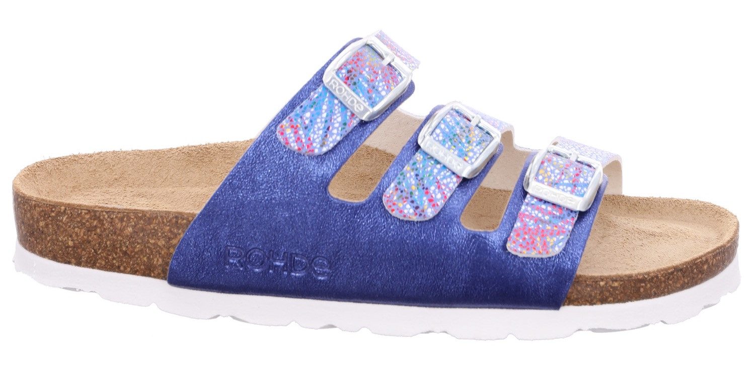 Rohde Slippers Alba Zomerschoen, huisschoen, strandschoen, slippers met drie gespen