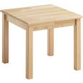mca furniture salontafel alfons salontafel massief hout geolied, gevingerlast belastbaar tot 20 kg bruin