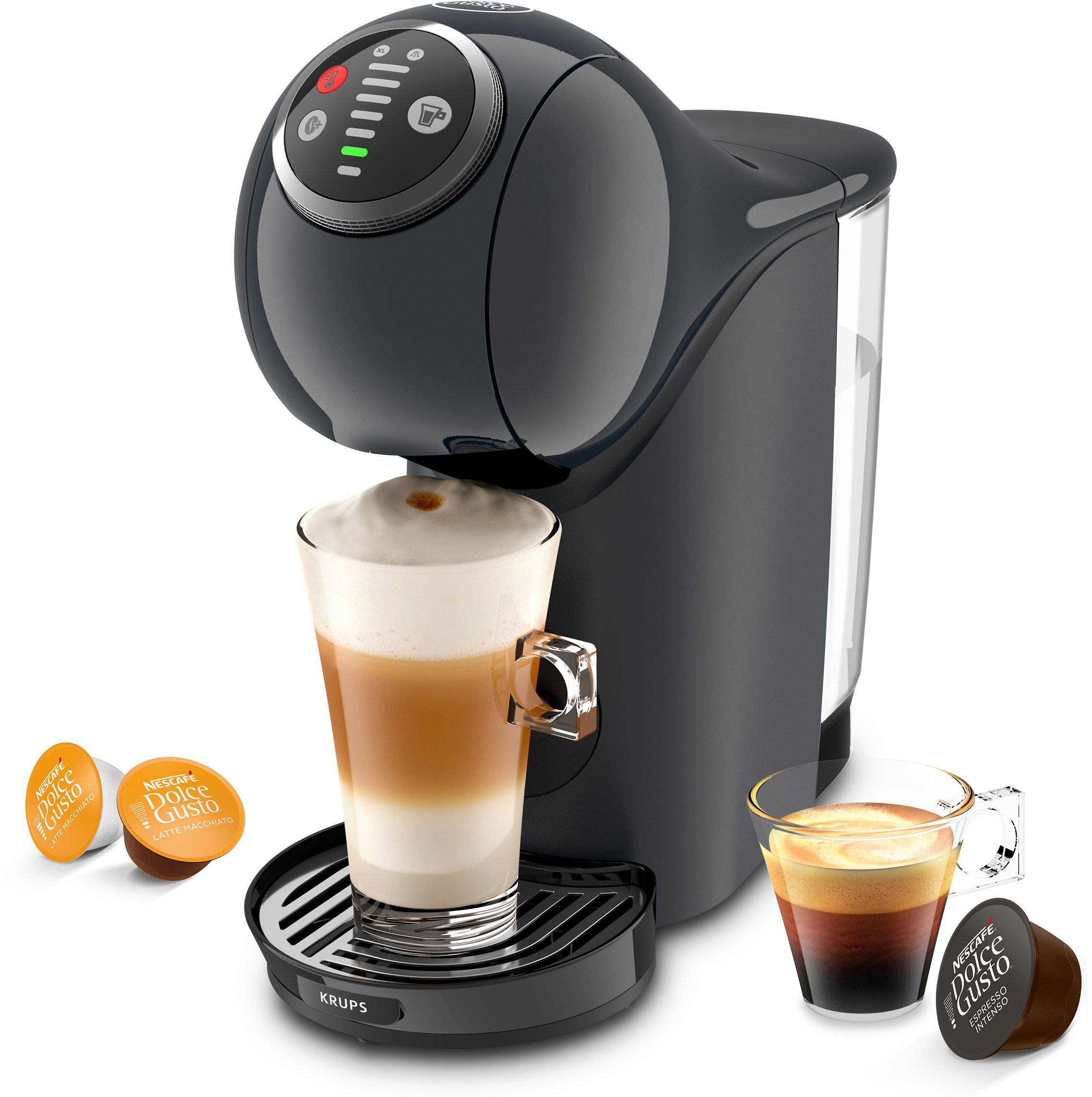 Nescafé Dolce Gusto Koffiecapsulemachine KP340B Genio S plus, draaiknop, espresso-boost, inclusief 3 pakketten nescafé dolce gusto kitkat (cacao) ter waarde van € 17,97