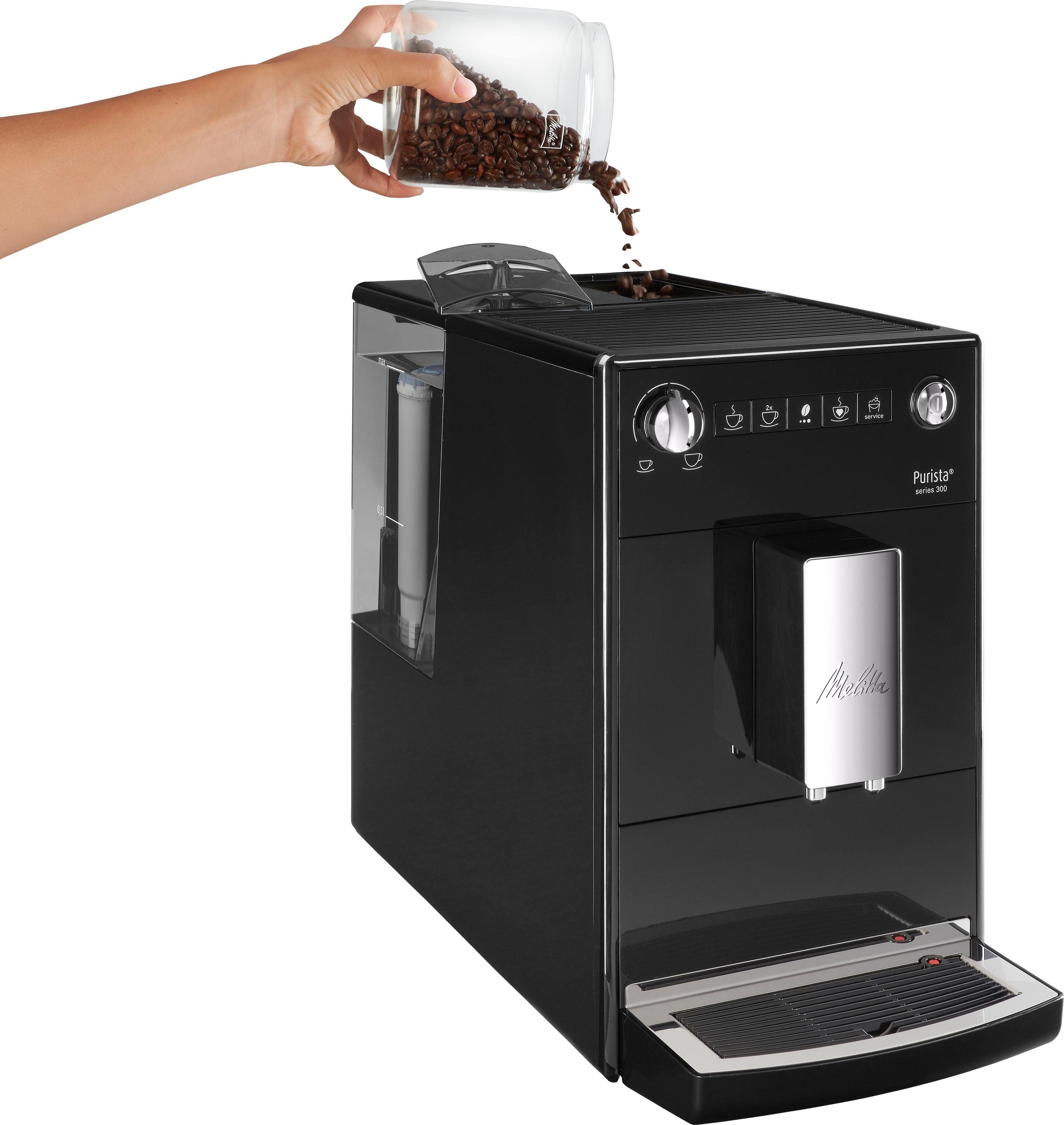 Melitta Volautomatisch koffiezetapparaat Purista® F230-101, zilver/zwart, Favoriete koffie-functie, compact & extra geruisloos