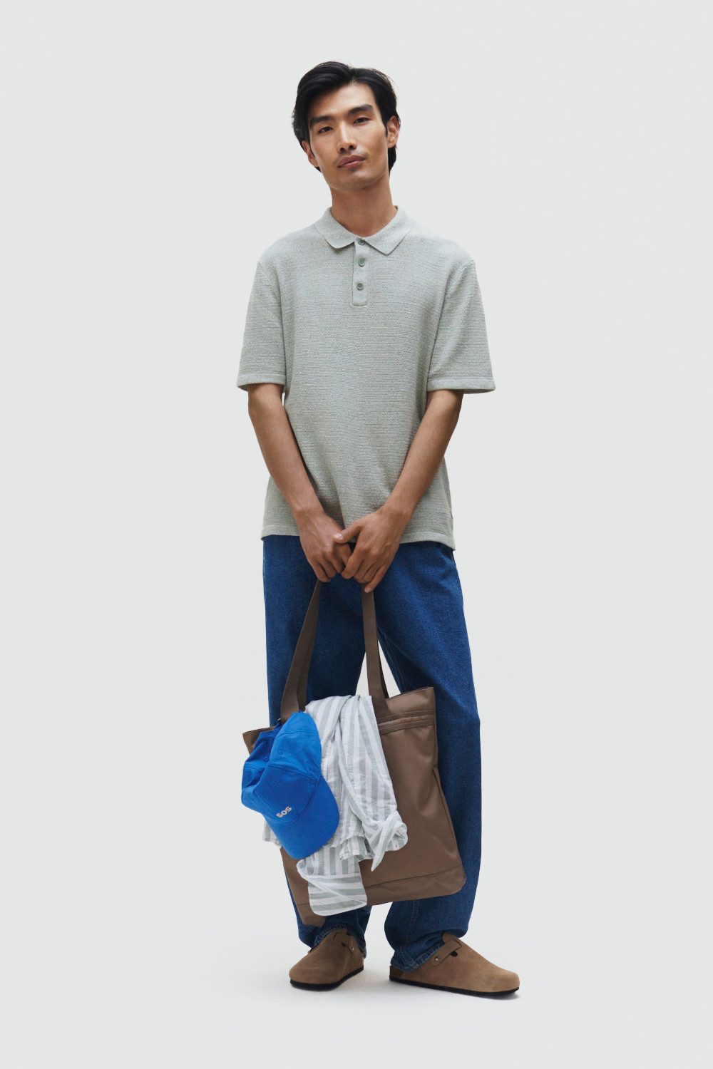 Jack & Jones Trui met korte mouwen JJEGEORGE KNIT POLO SS SN