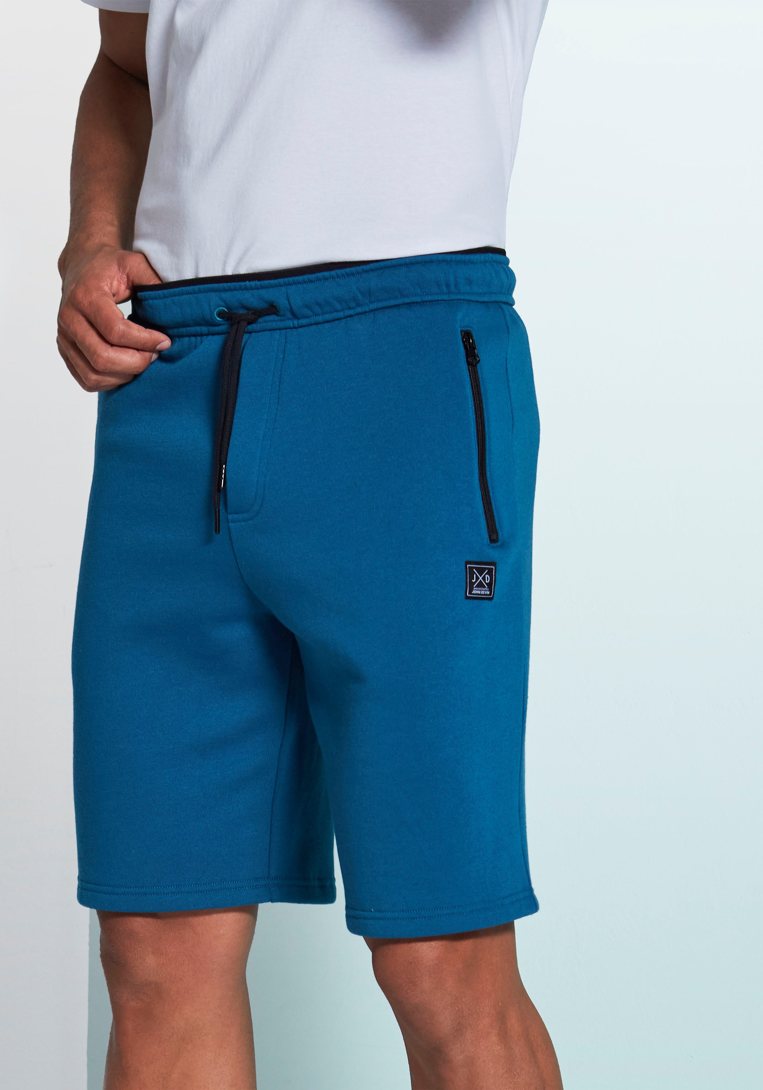 John Devin Sweatshort , zijzakken met zwarte rits