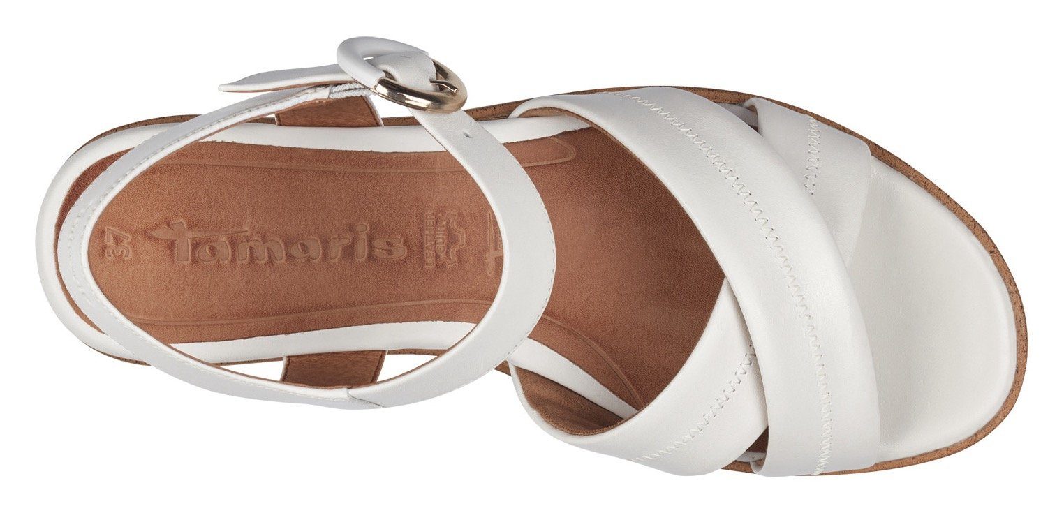 Tamaris Sandaaltjes , zomerschoen, sandaal, sleehak, met 2 cm plateau