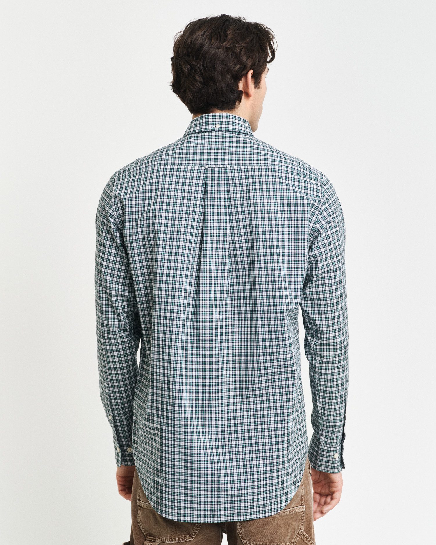 Gant Overhemd met lange mouwen REG POPLIN SMALL CHECK SHIRT Regular fit popeline overhemd met klein ruitpatroon