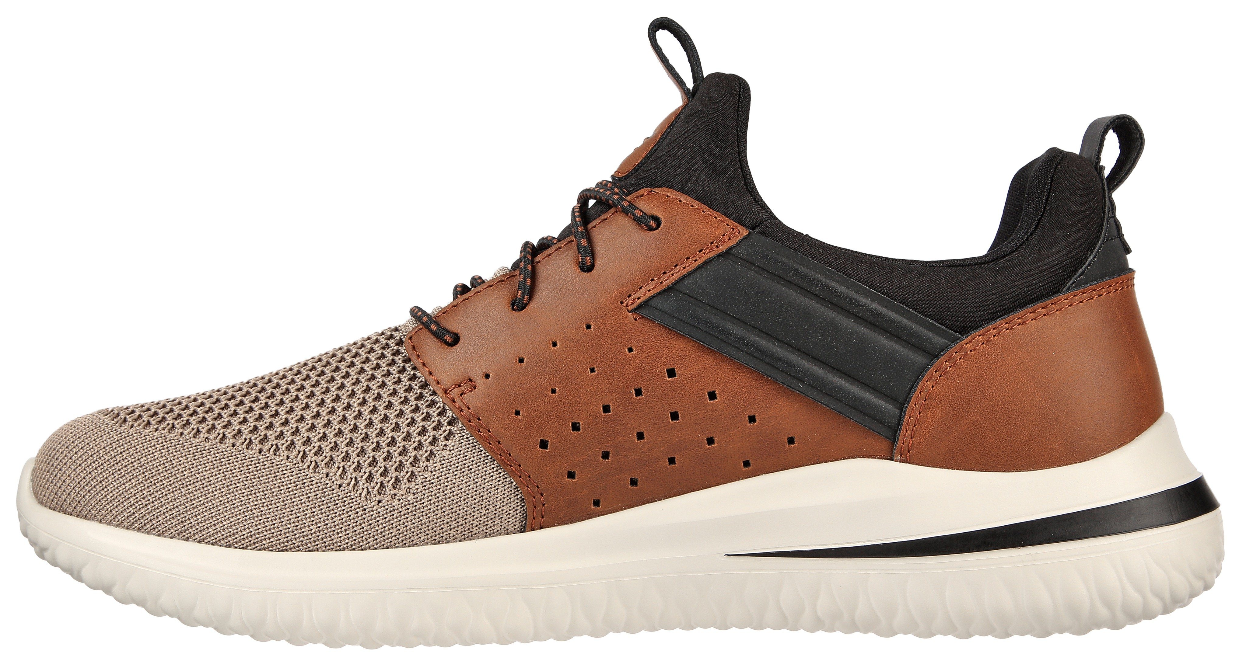 Skechers Slip-on sneakers DELSON 3.0-CICADA slipper, vrijetijdsschoen met elastiek om in te stappen