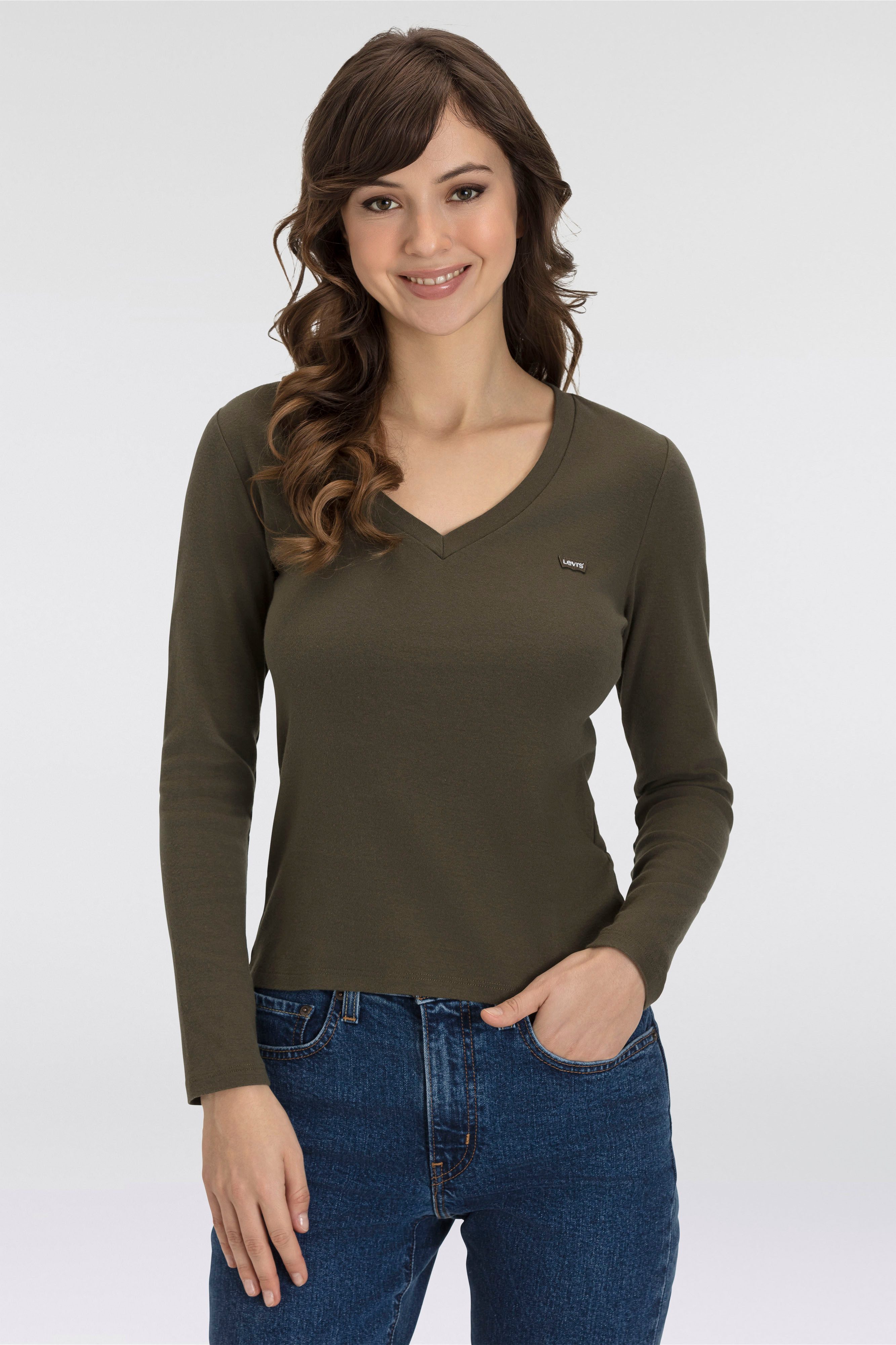 Levi's® Shirt met lange mouwen ESSENTIAL HM LS VNECK