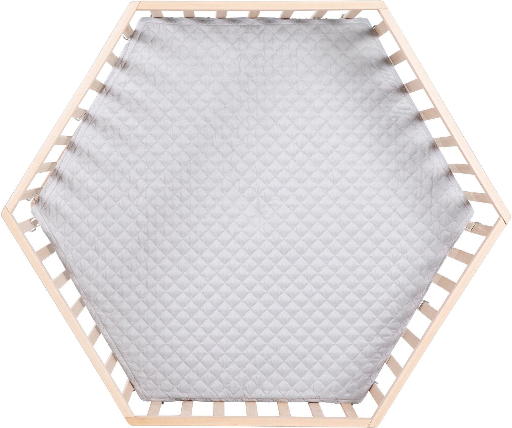 Roba® Box Stijl, beuken, 6-hoekig met beschermend inzetstuk en hoofdbeschermer