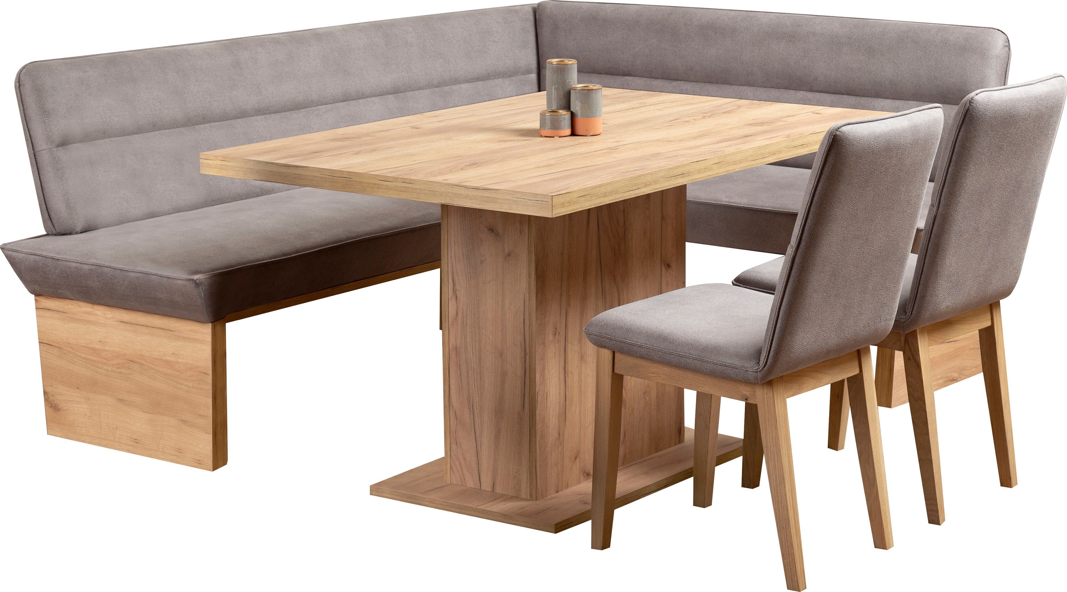 Home affaire Eethoek Beluna + Cross eethoek zitgroep hoekbank keukenbank BESTSELLER (set, 4-delig)