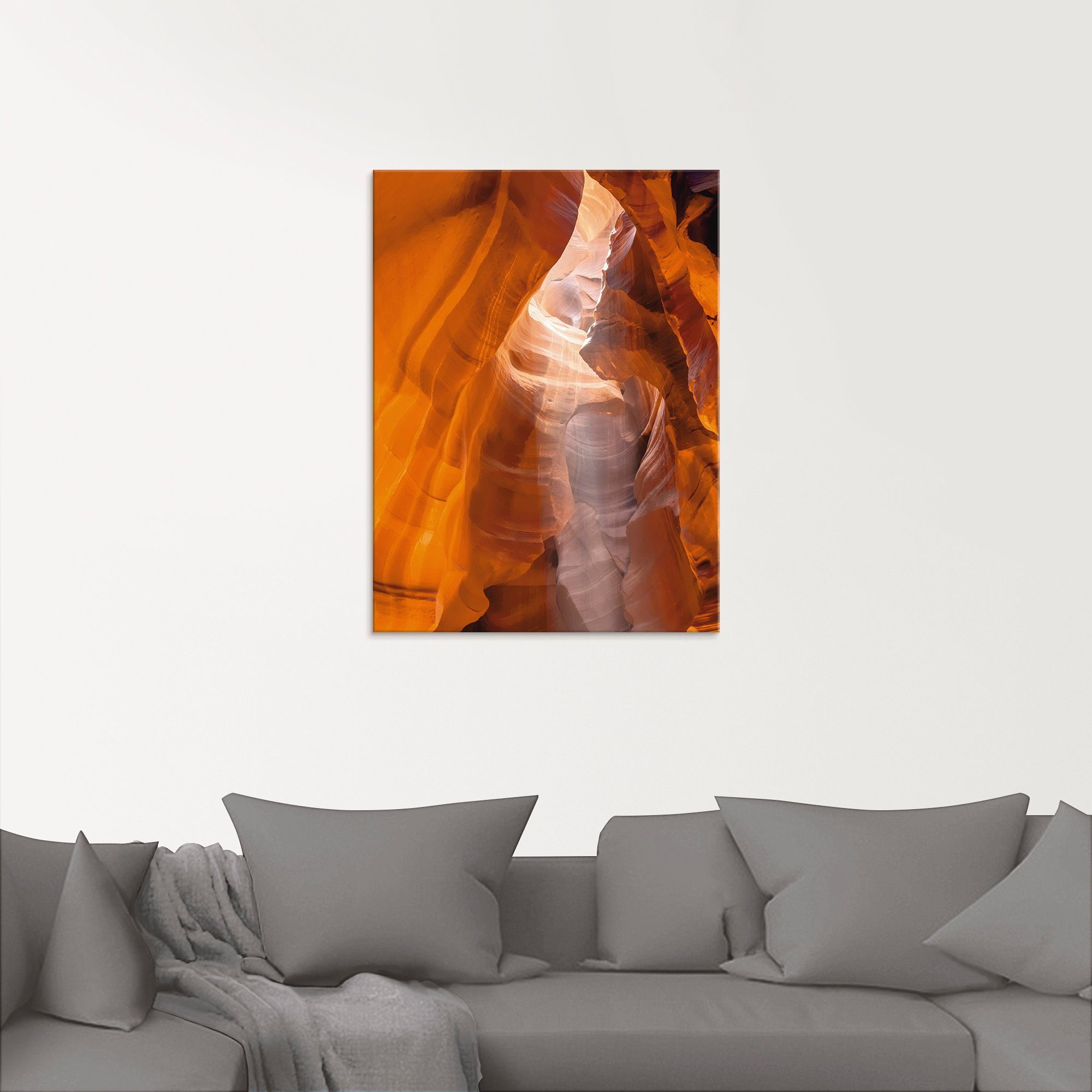 Artland Print op glas Antelope Canyon in verschillende maten