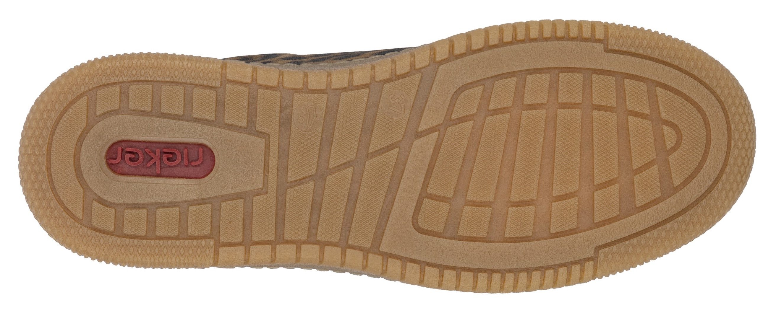 RIEKER Sport Plateausneakers vrijetijdsschoen, lage schoen, veterschoen in vegan uitvoering