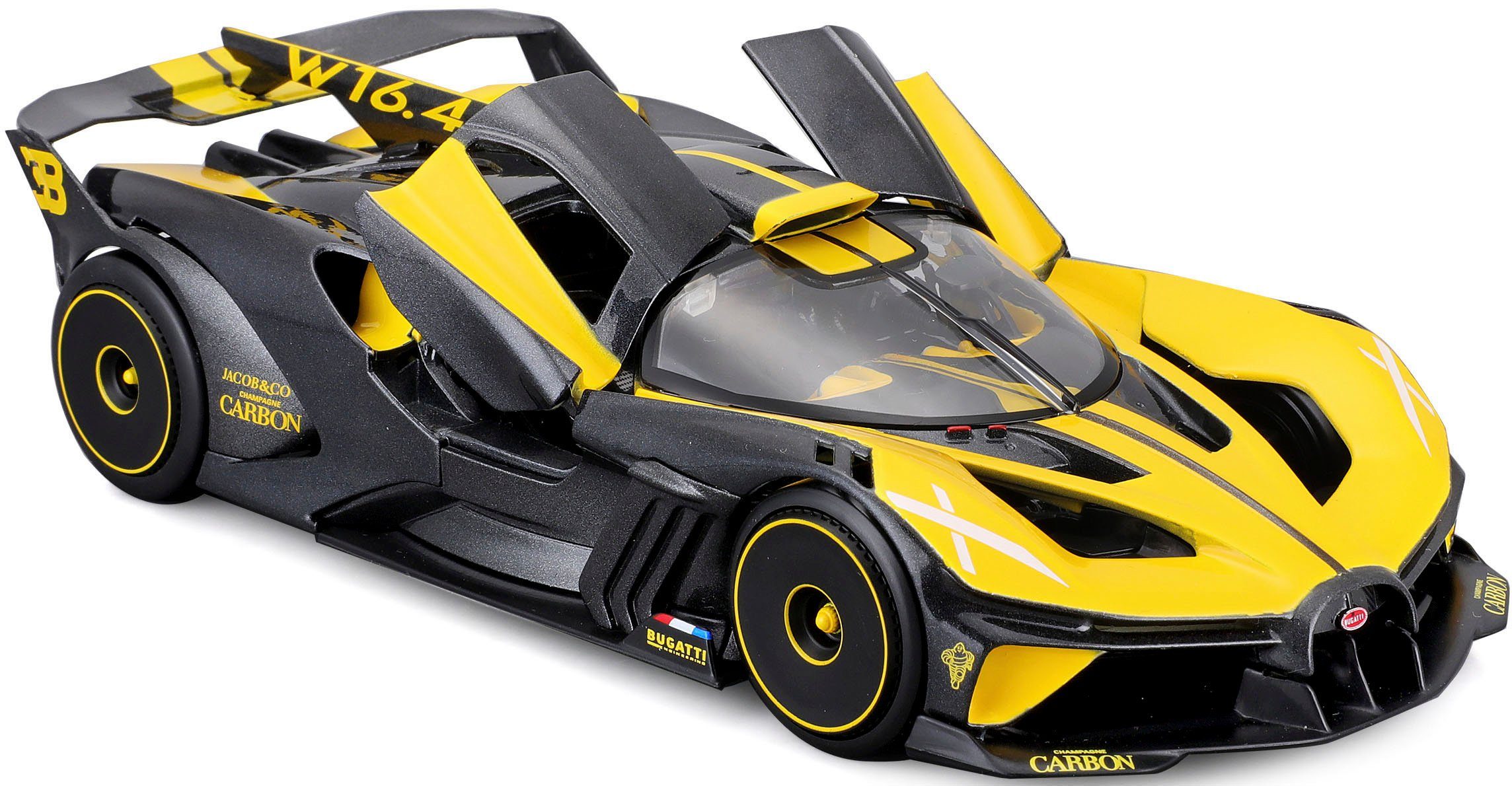 Maisto® Auto op schaal Bugatti Bolide, geel