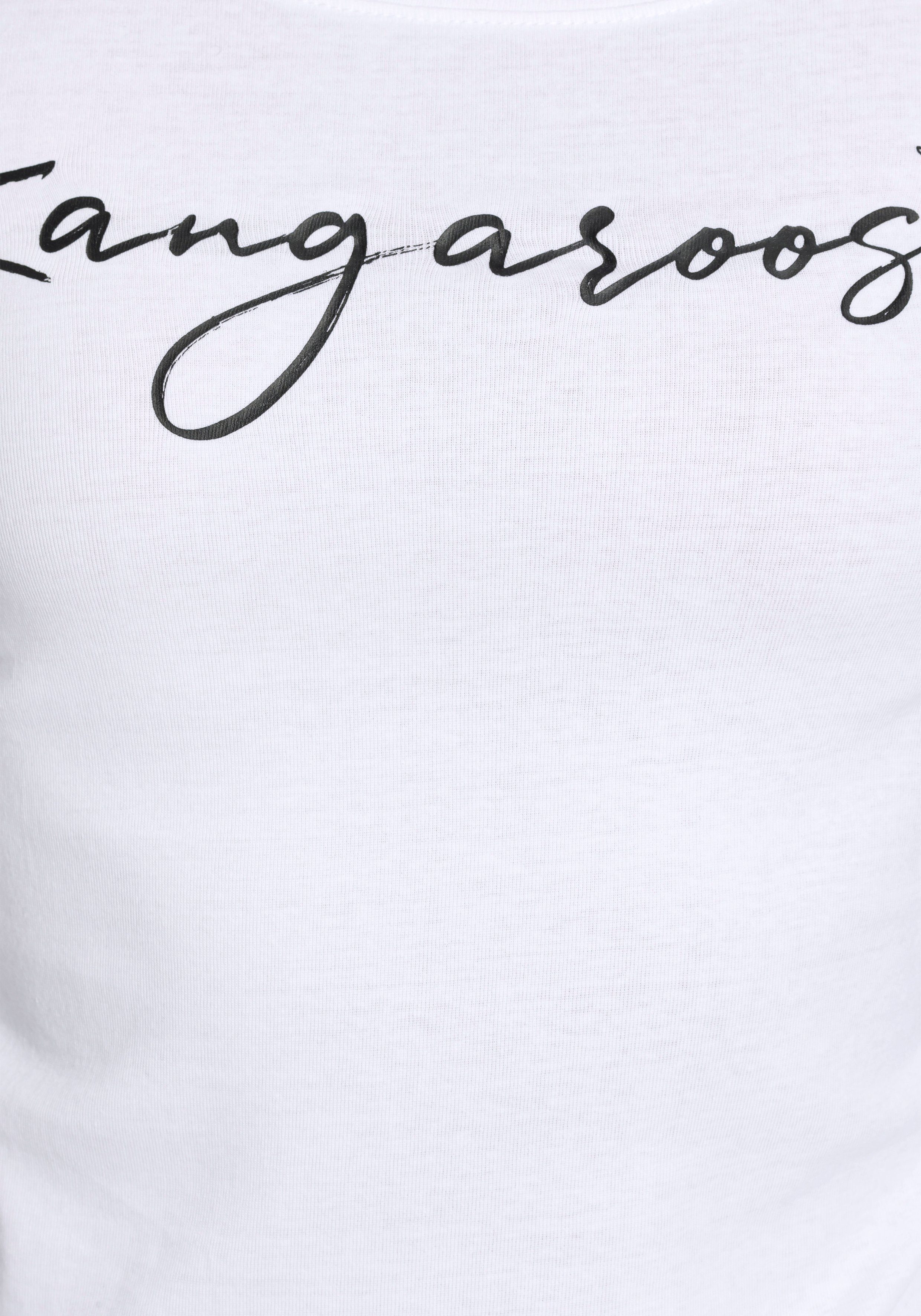 KangaROOS Longsleeve Lange mouwen, zeer figuurvolgend, van ribstof, van 100% katoen