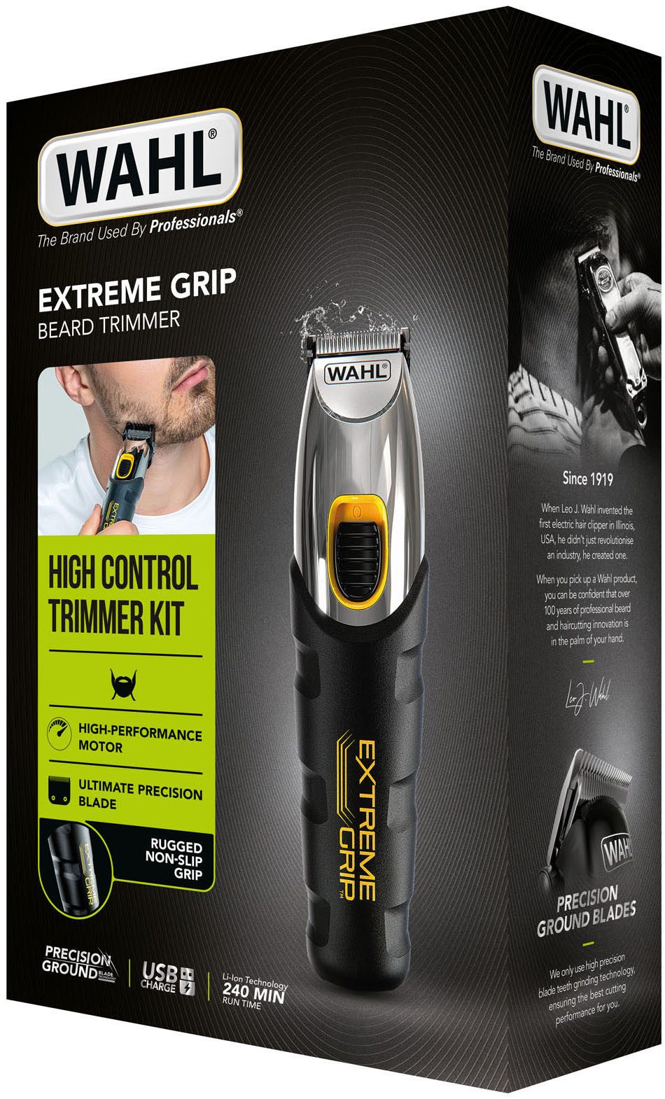 Wahl Baardtrimmer Extreme Grip Antislip greep, lithium-ionen-technologie, USB oplading