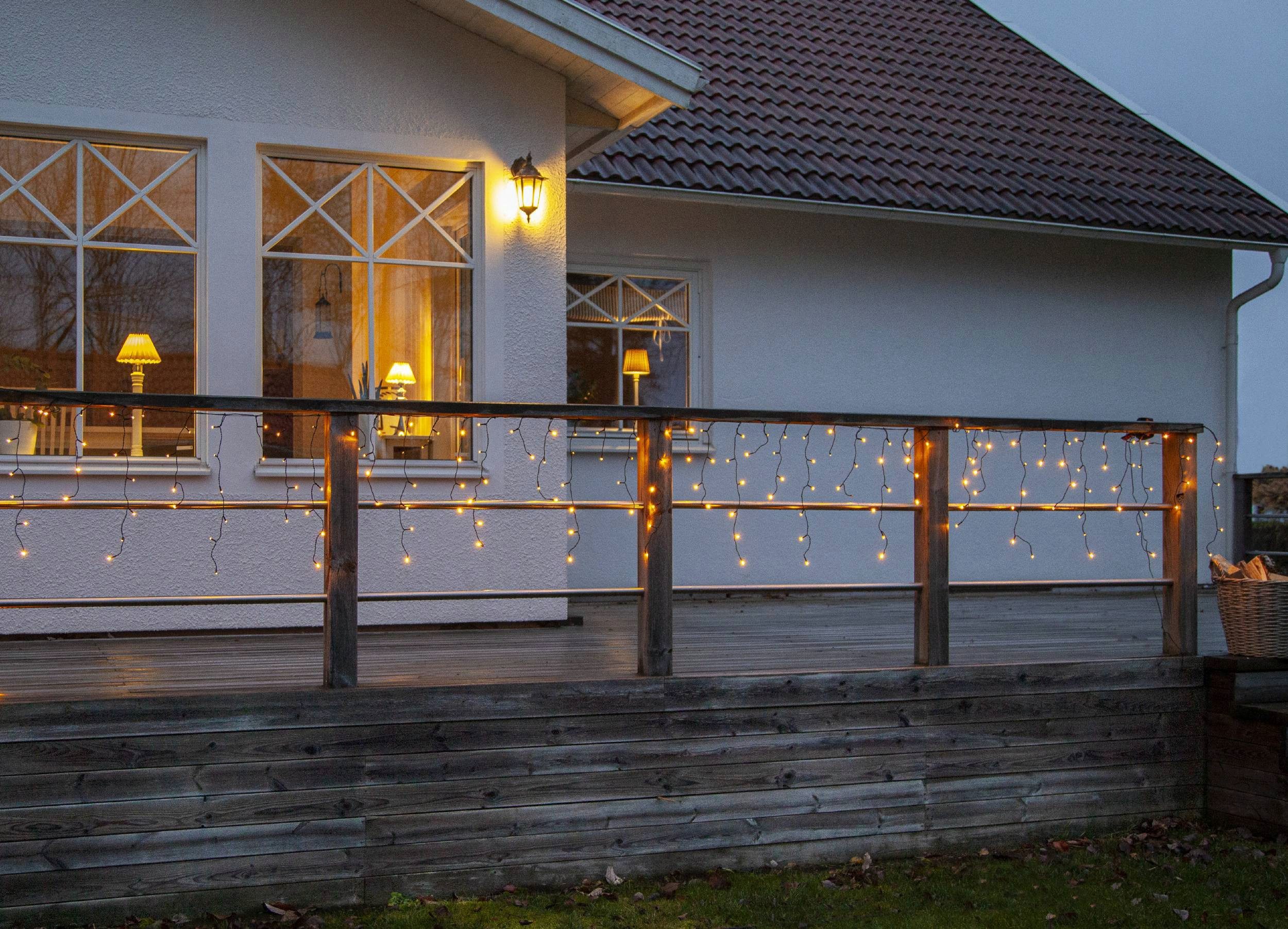 EGLO Led-lichtsnoer GOLDEN WARM WHITE Lichtketting buiten, outdoor lichtgordijn, extra warmwit, ca. 12 m (1 stuk)