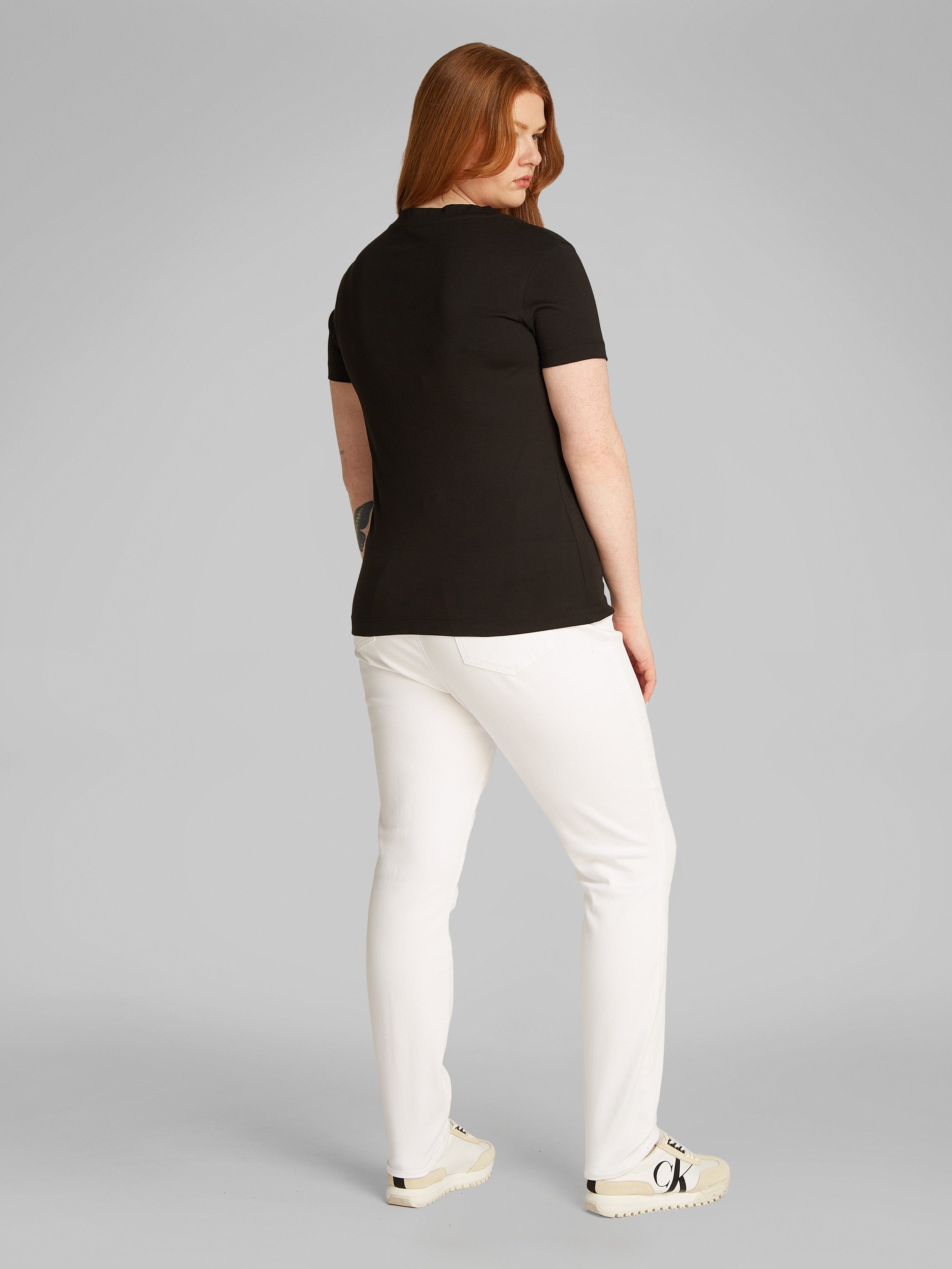 Calvin Klein Jeans Plus T-shirt PLUS 2-PACK MONOLOGO V-NECK TEE (set, 2-delig, 2)