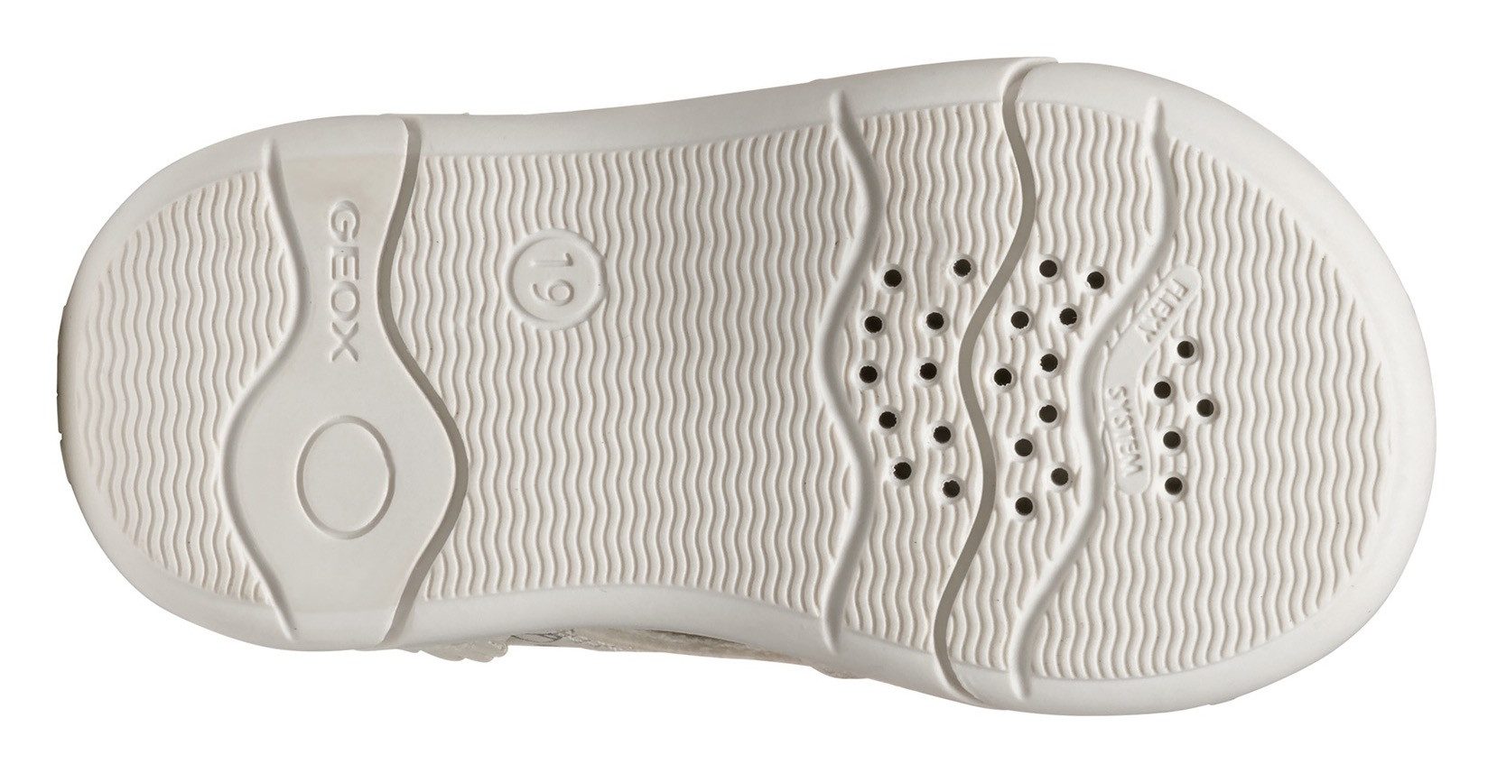 Geox Babyschoentjes B SANDAL ZAPITO GIRL , glitter sandaal, klittenbandschoen, babyschoen met metallic print