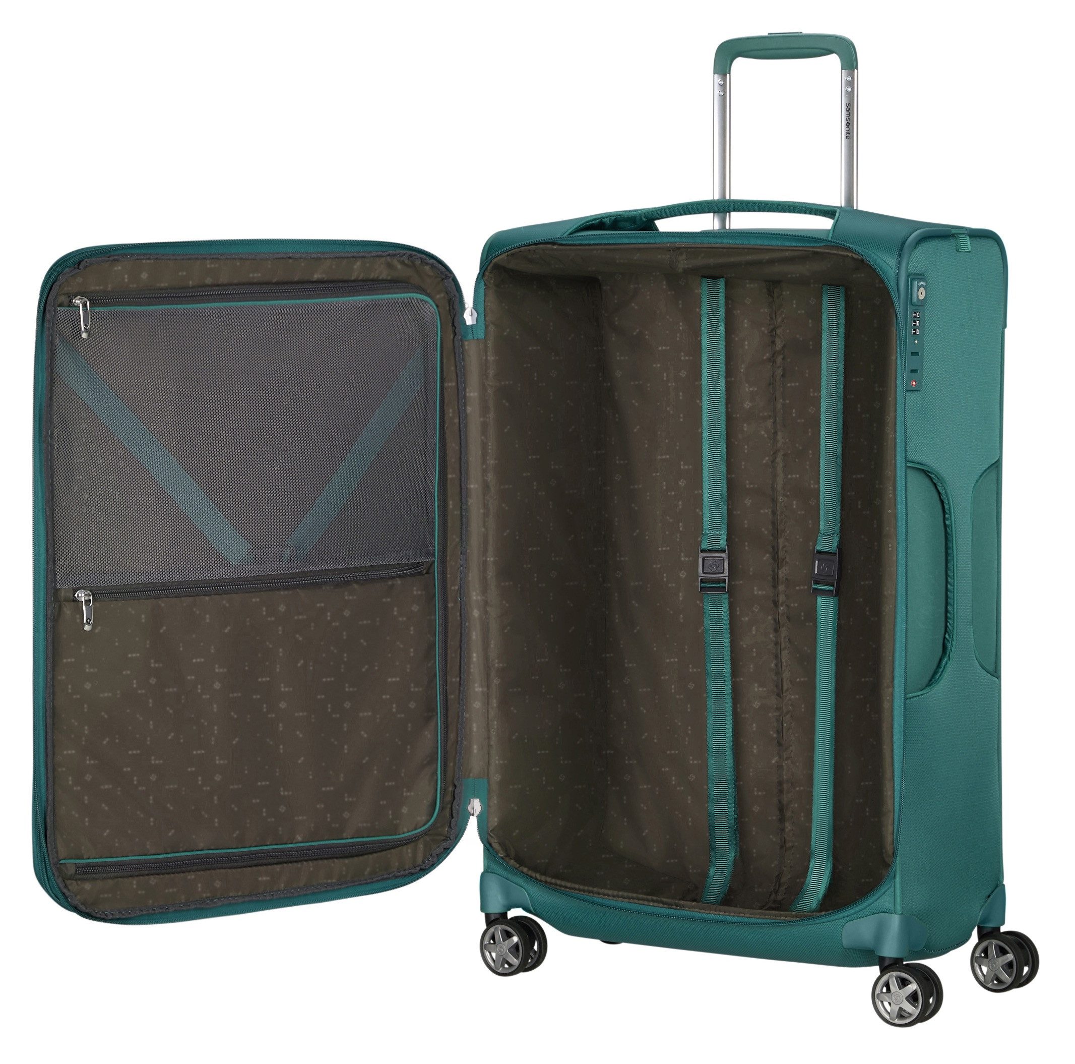 Samsonite Zachte bagage trolley D'LITE Harde koffer reiskoffer TSA-cijferslot in klassiek ontwerp