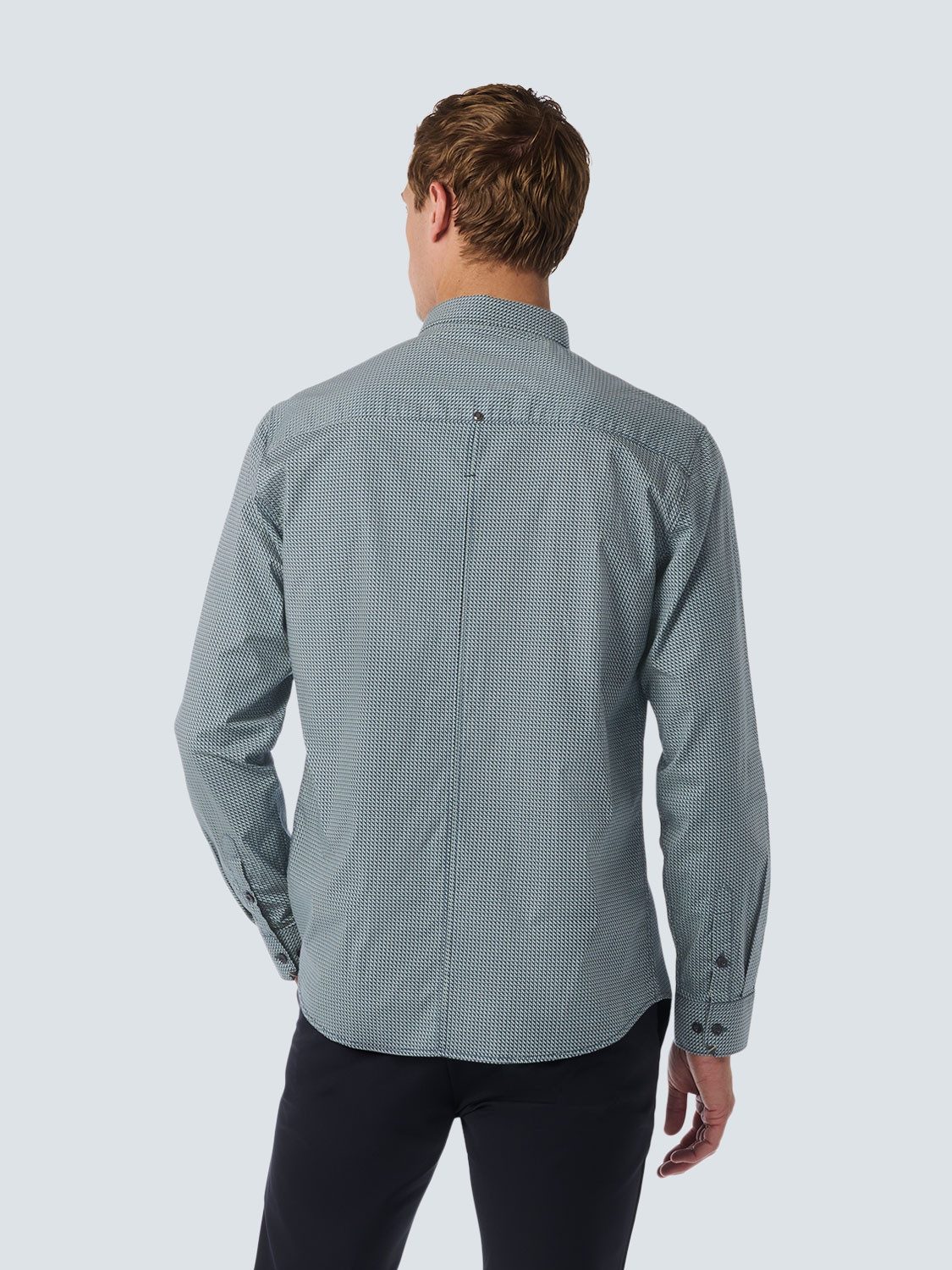 NO EXCESS Overhemd met lange mouwen met knoopsluiting en allover print