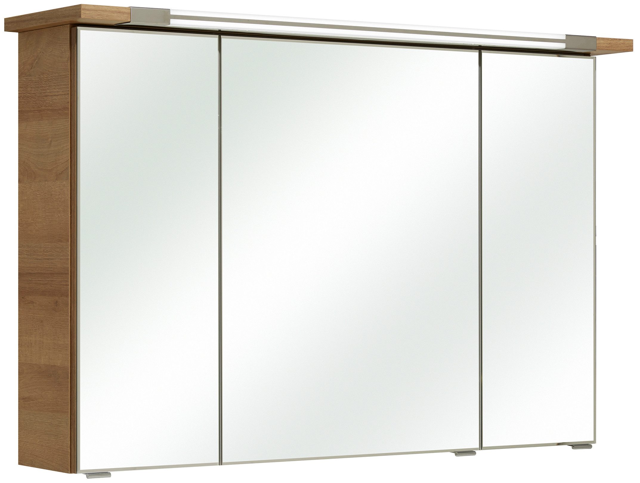 Saphir Badmeubelset Trentino 2-delig mineralen marmer wasbak, spiegelkast met LED-profiel (3 stuks)