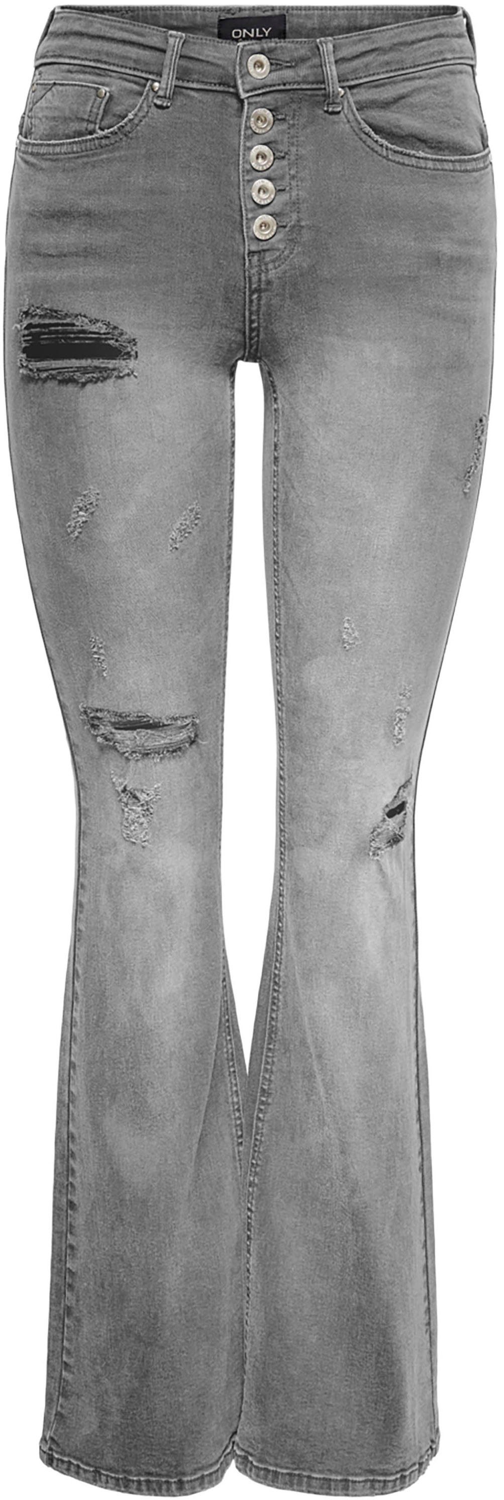 Only Bootcut jeans ONLPAOLA HW RETRO FLARED met destroyed details makkelijk  gevonden | OTTO