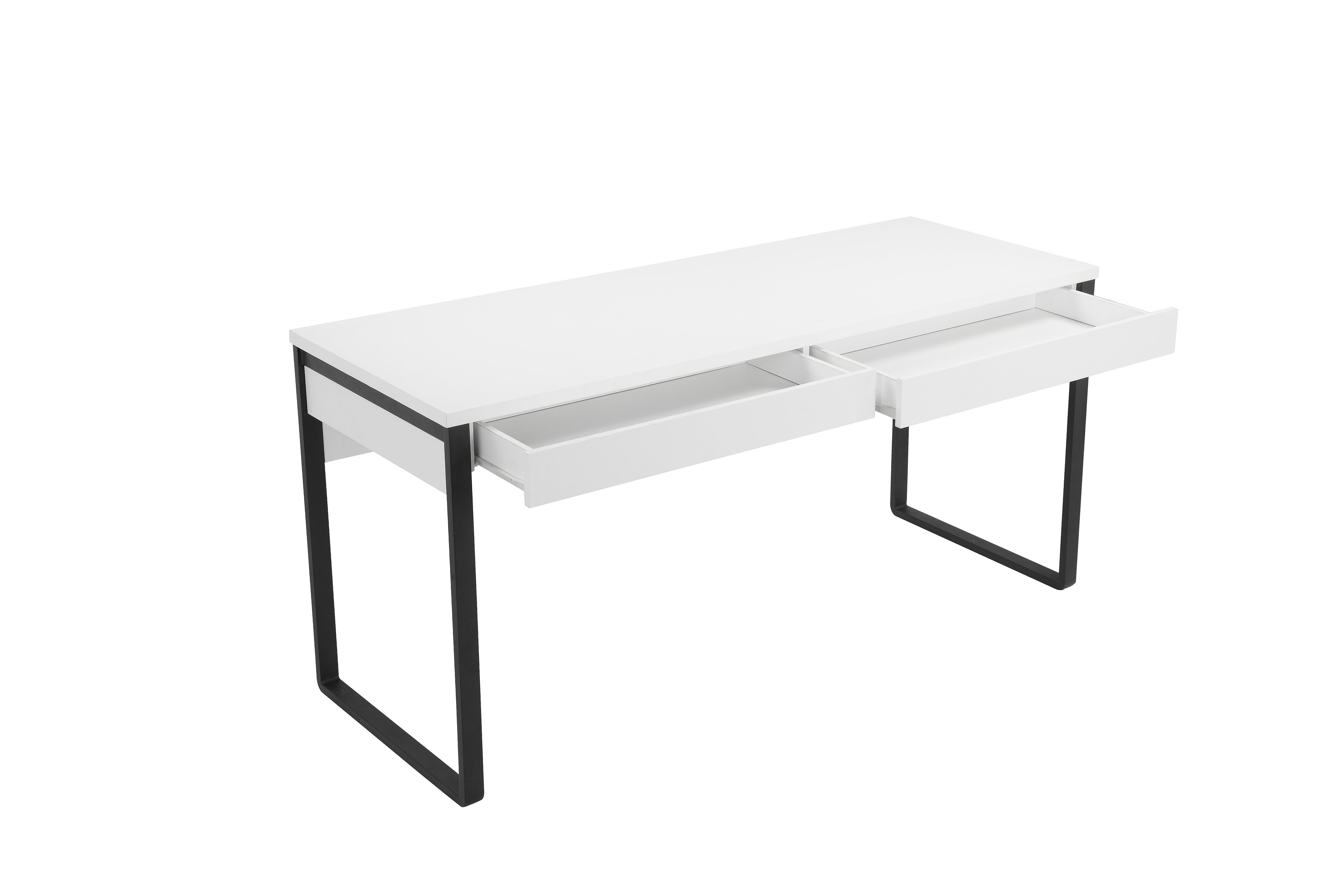 Places of Style Bureau Moid, Computertafel in modern design, Breedte 120/140/160 cm, met metalen poten & lade