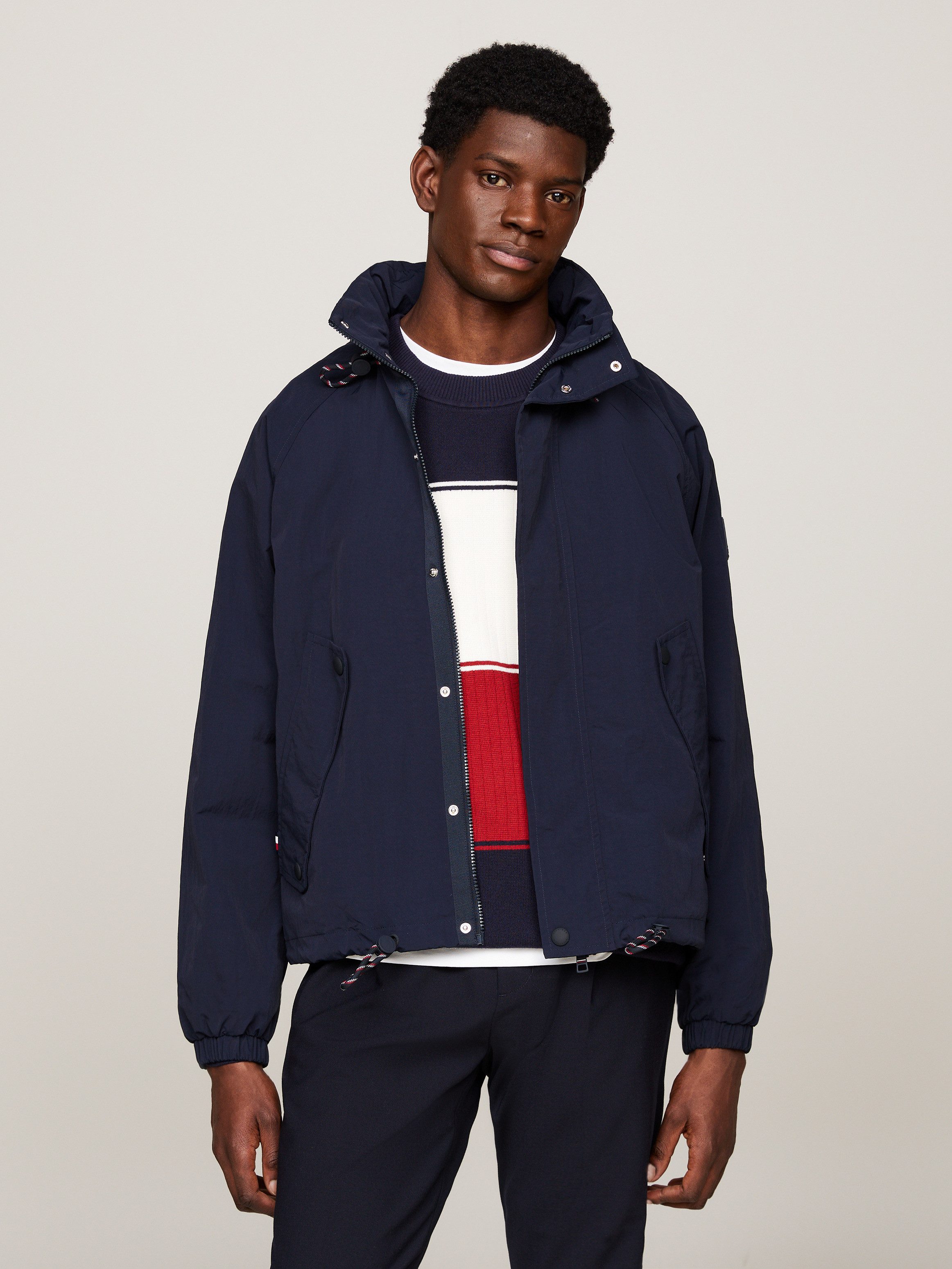 Tommy Hilfiger Blouson REGATTA JACKET waterafstotend, hoog gesloten, met opbergbare capuchon