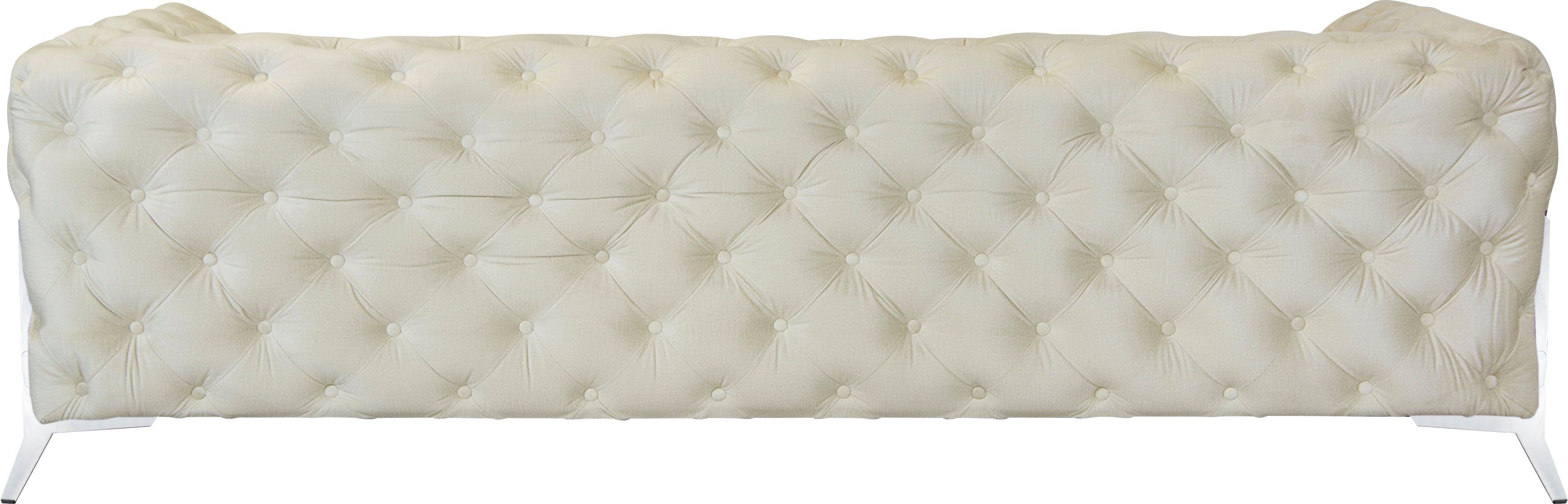 Leonique Chesterfield-bank Amaury luxueuze capitonnage, moderne chesterfield look, kleur van de poten ter keuze