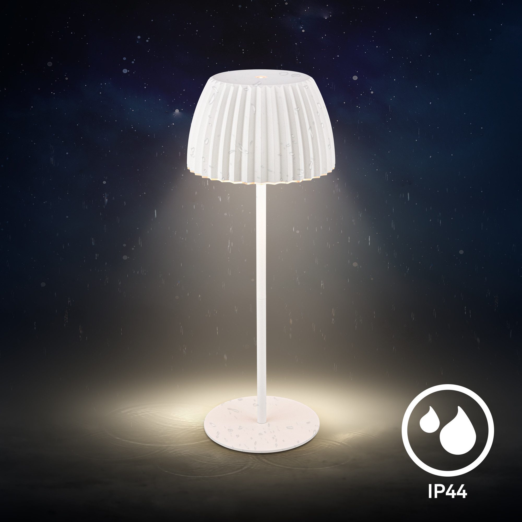 Briloner Leuchten Led-tafellamp Accu LED tafellamp, wit