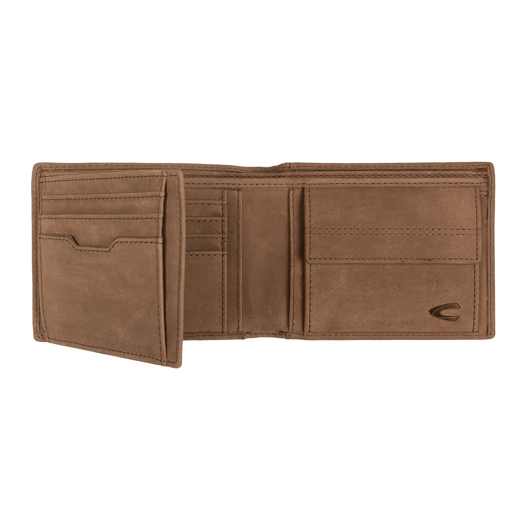 camel active Portemonnee VIETNAM van robuust hunter-leer en dubbele decoratieve stiksels met rfid-bescherming