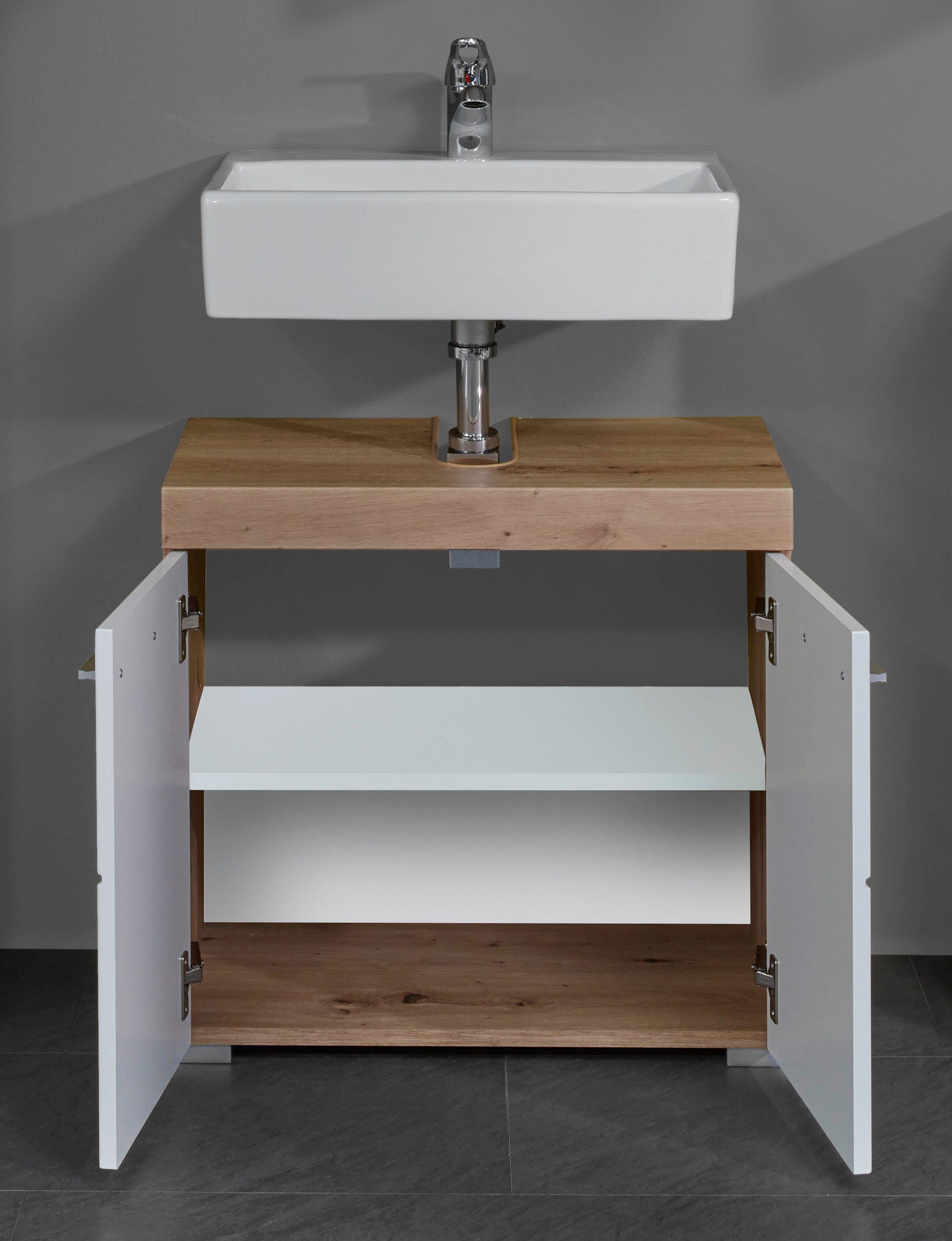 INOSIGN Badkamerserie Avena Badkamermeubels - hoge kast, wastafelonderkast en spiegelkast (set, 3-delig)