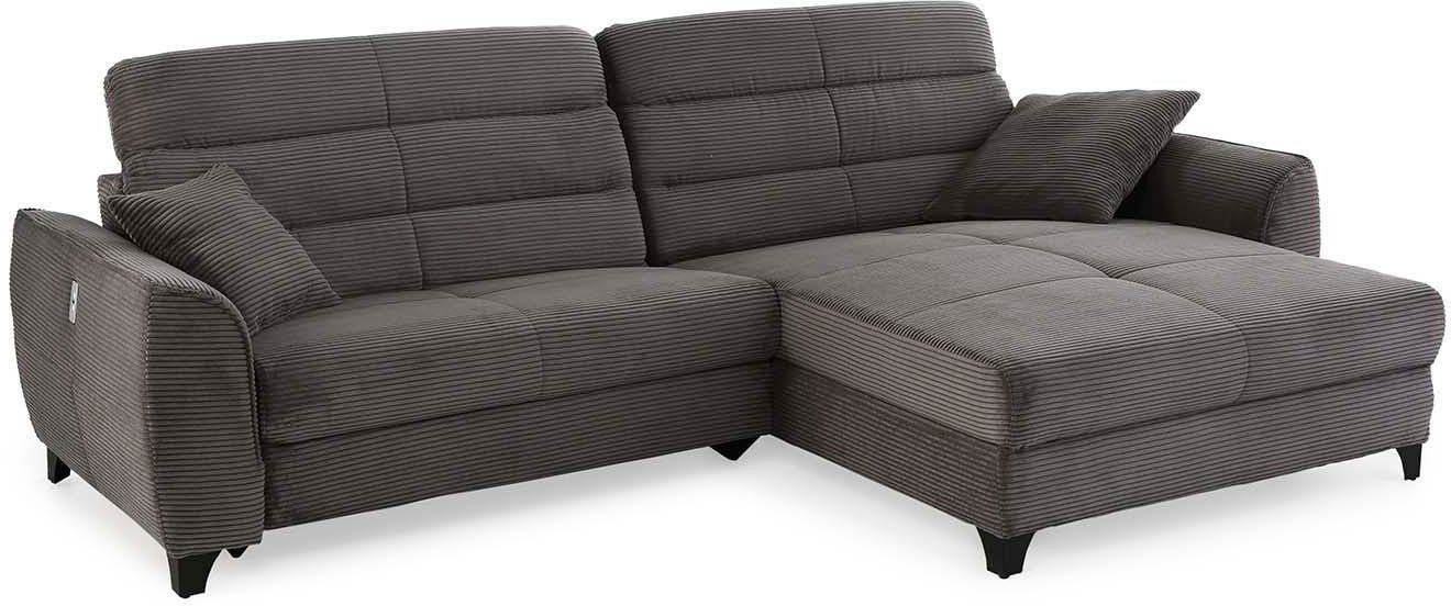 Jockenhöfer Gruppe Hoekbank Double One L-vorm met 2 x 120 cm brede, elektrisch verstelbare relaxfuncties