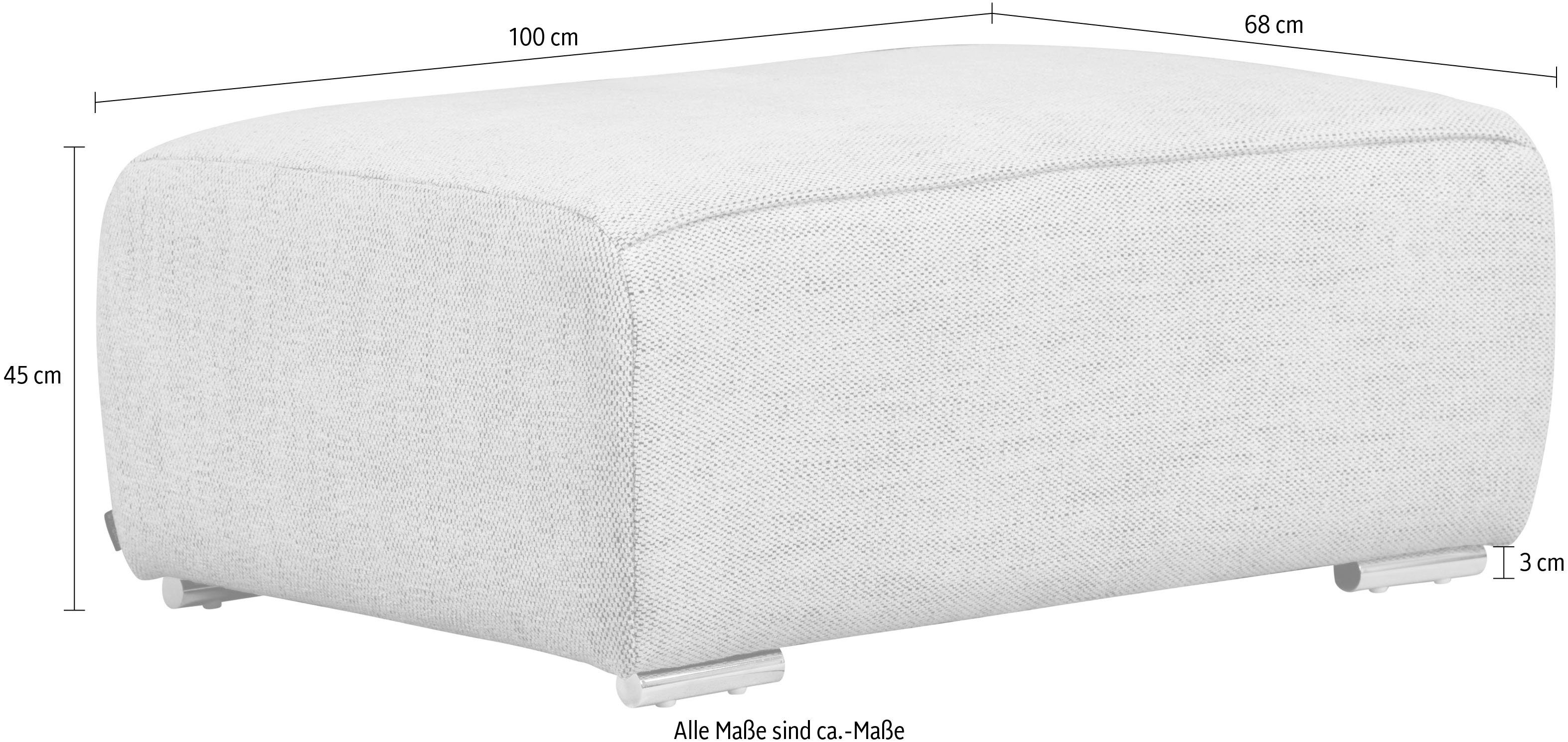 INOSIGN Hocker BEATRICE met golfsysteem, afmetingen B/D/H: 100/68/45 cm passend bij de "beatrice"-serie, in hoogwaardige afwerking