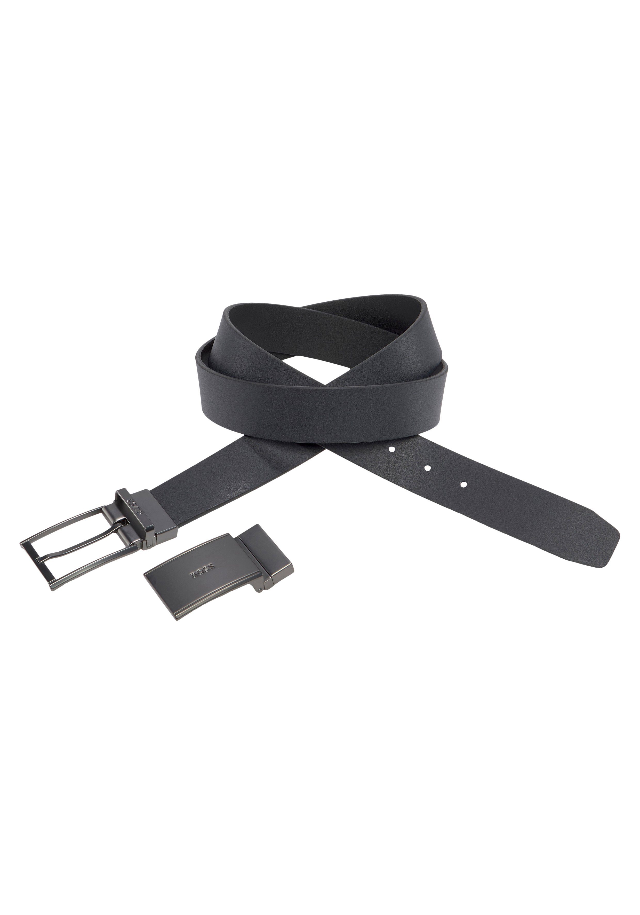 Boss Leren riem Onesize omkeerbare riem met pin- en koppelgesp (1 stuk)