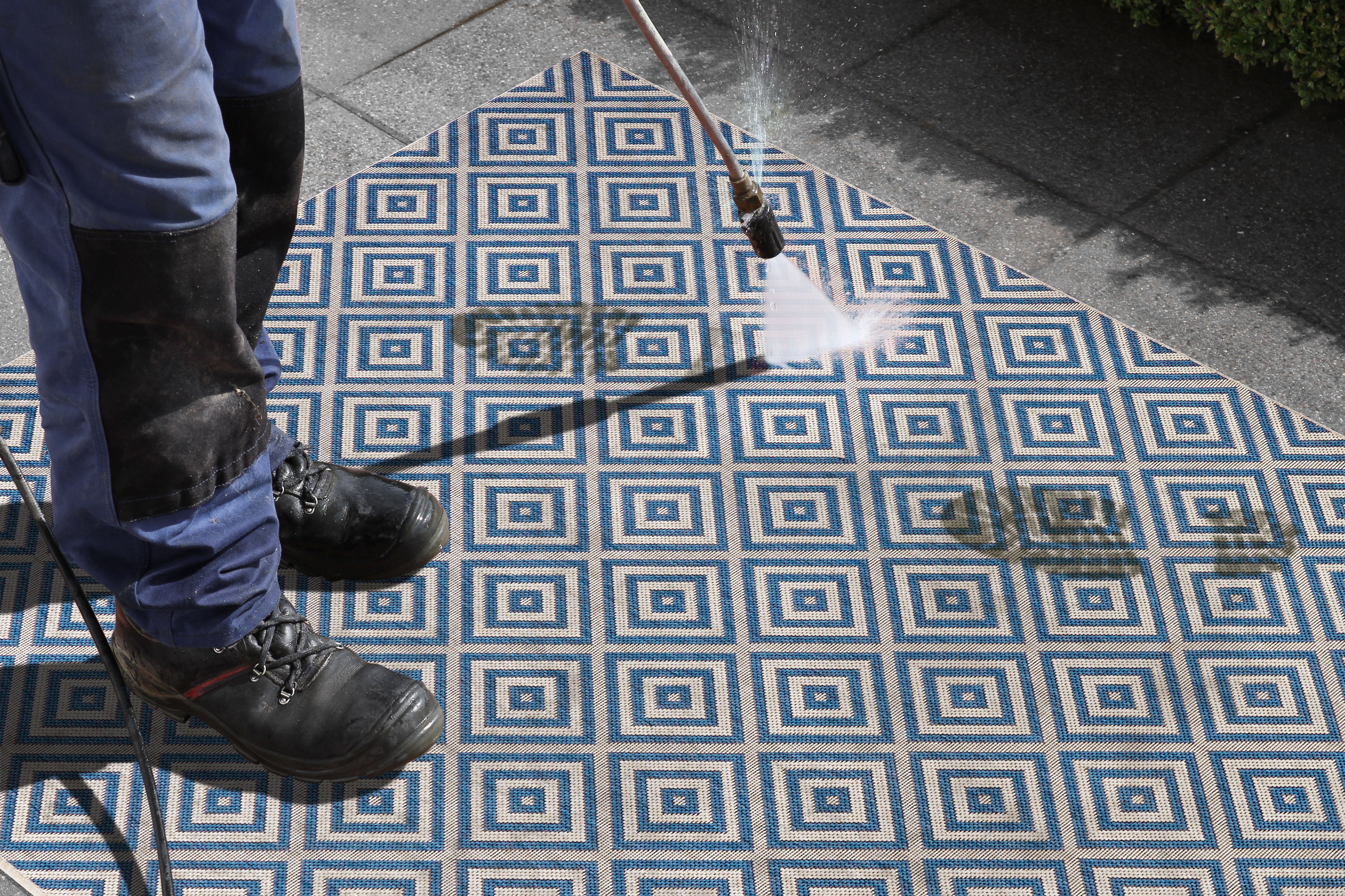 HANSE Home Vloerkleed Geruit Binnen- en buitengebruik, loper, weerbestendig, ruit, balkon, tuin, gang
