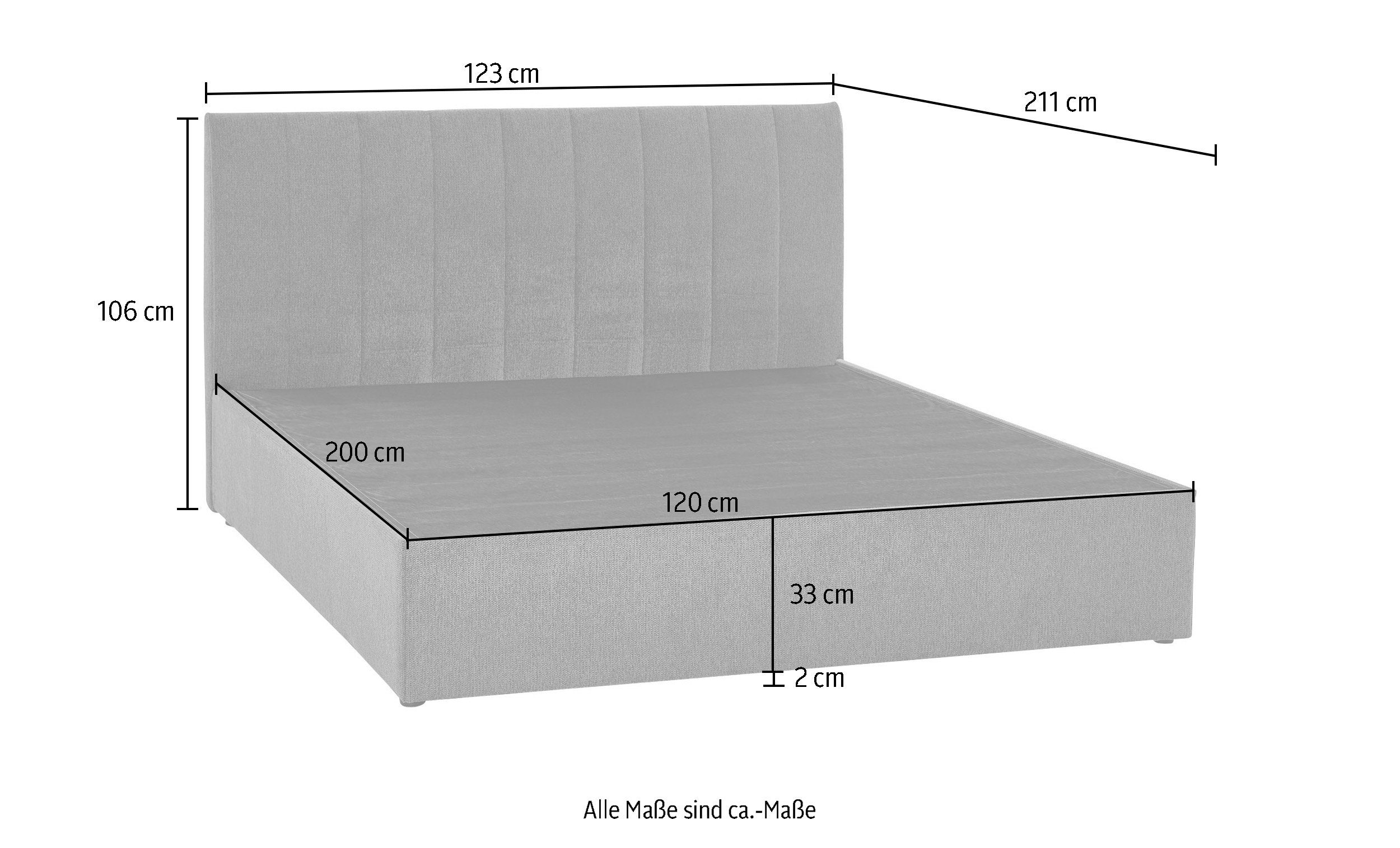 ATLANTIC home collection Boxspring Alva optioneel met matras en matrastopper