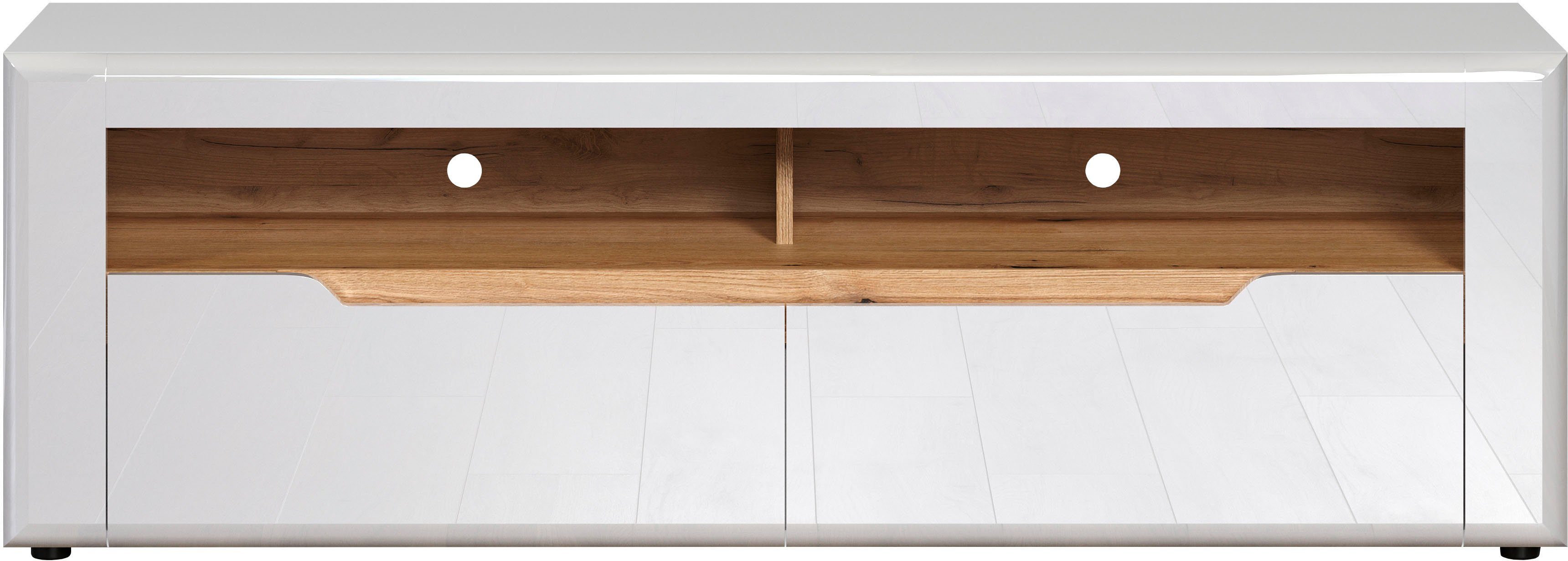 INOSIGN Tv-meubel Graz TV-kast Grifflos TV-lage kast, breedte 150 cm (1 stuk) lowboards wit