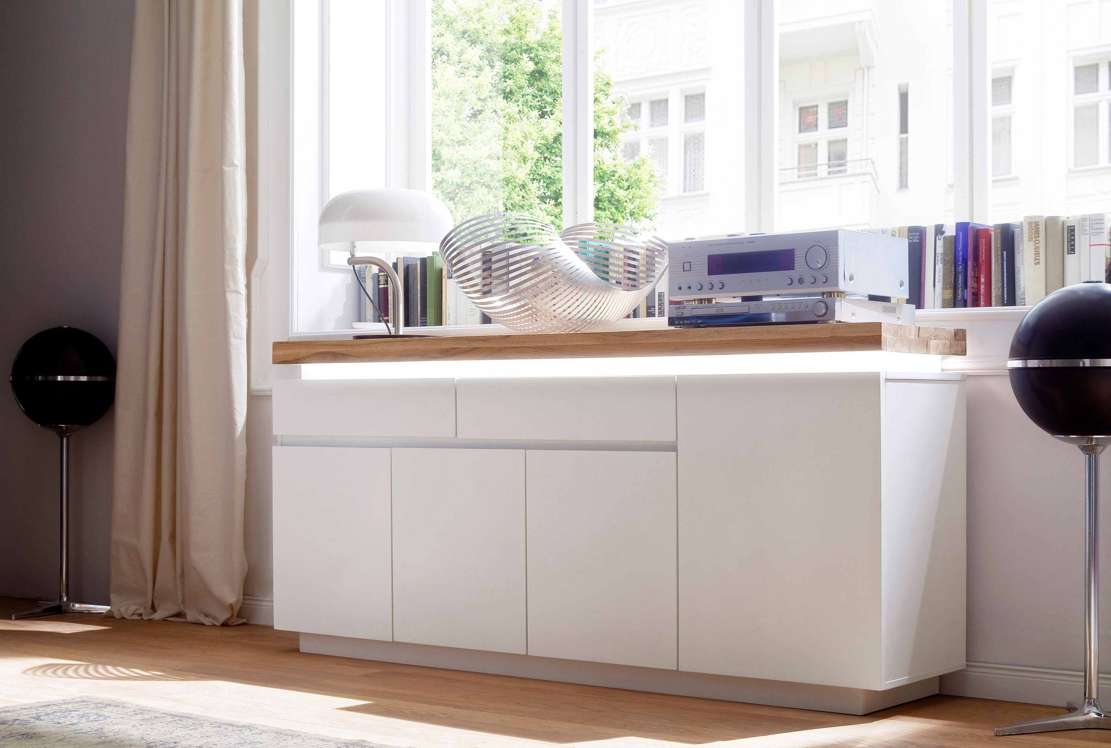 MCA furniture Dressoir Romina met ledverlichting wit dimbaar, incl. afstandsbediening